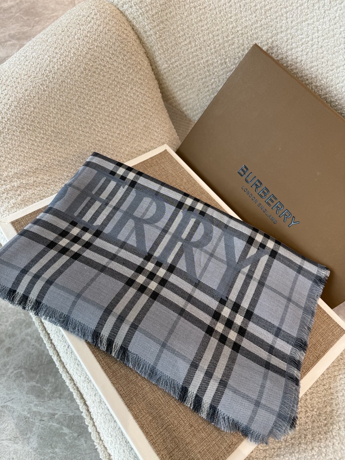 Cheap Burberry Cashmere Scarf in 222241, $55 USD- [IB222241] - Replica Burberry Cashmere Scarf