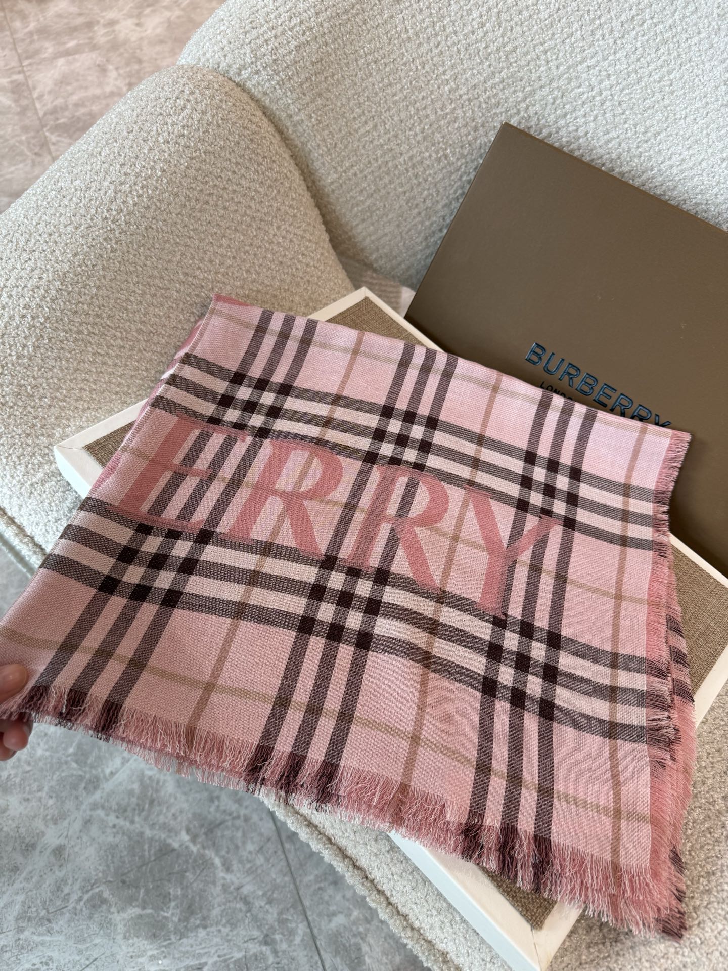 Cheap Burberry Cashmere Scarf in 222243, $55 USD- [IB222243] - Replica Burberry Cashmere Scarf