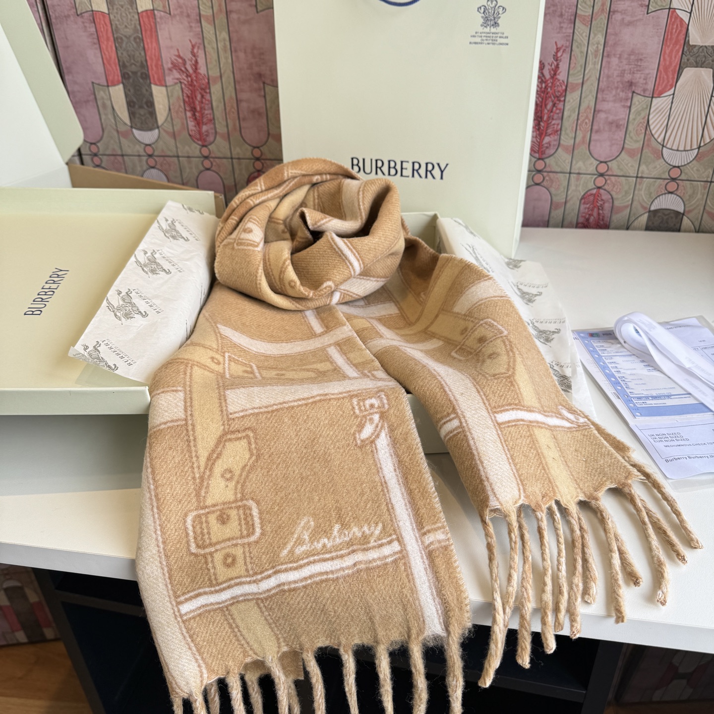 Cheap Burberry Cashmere Scarf in 222287, $55 USD- [IB222287] - Replica Burberry Cashmere Scarf