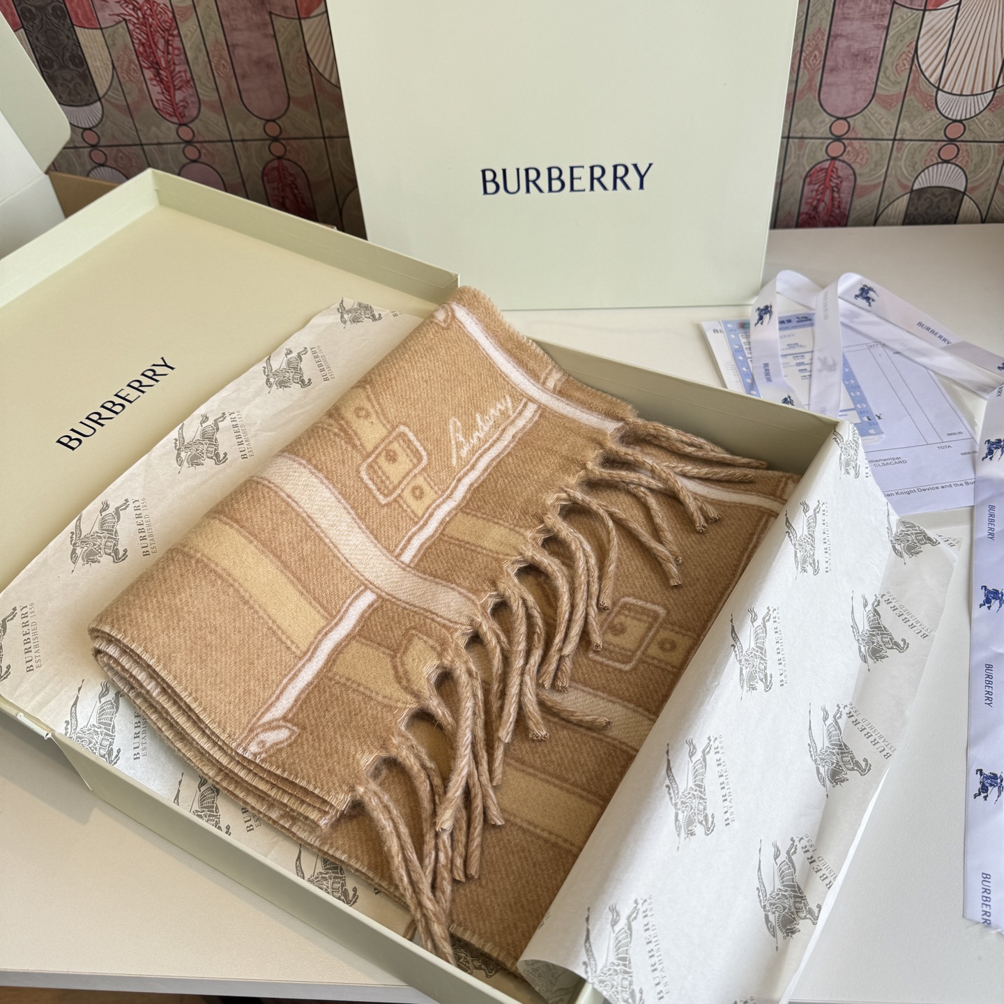 Cheap Burberry Cashmere Scarf in 222287, $55 USD- [IB222287] - Replica Burberry Cashmere Scarf