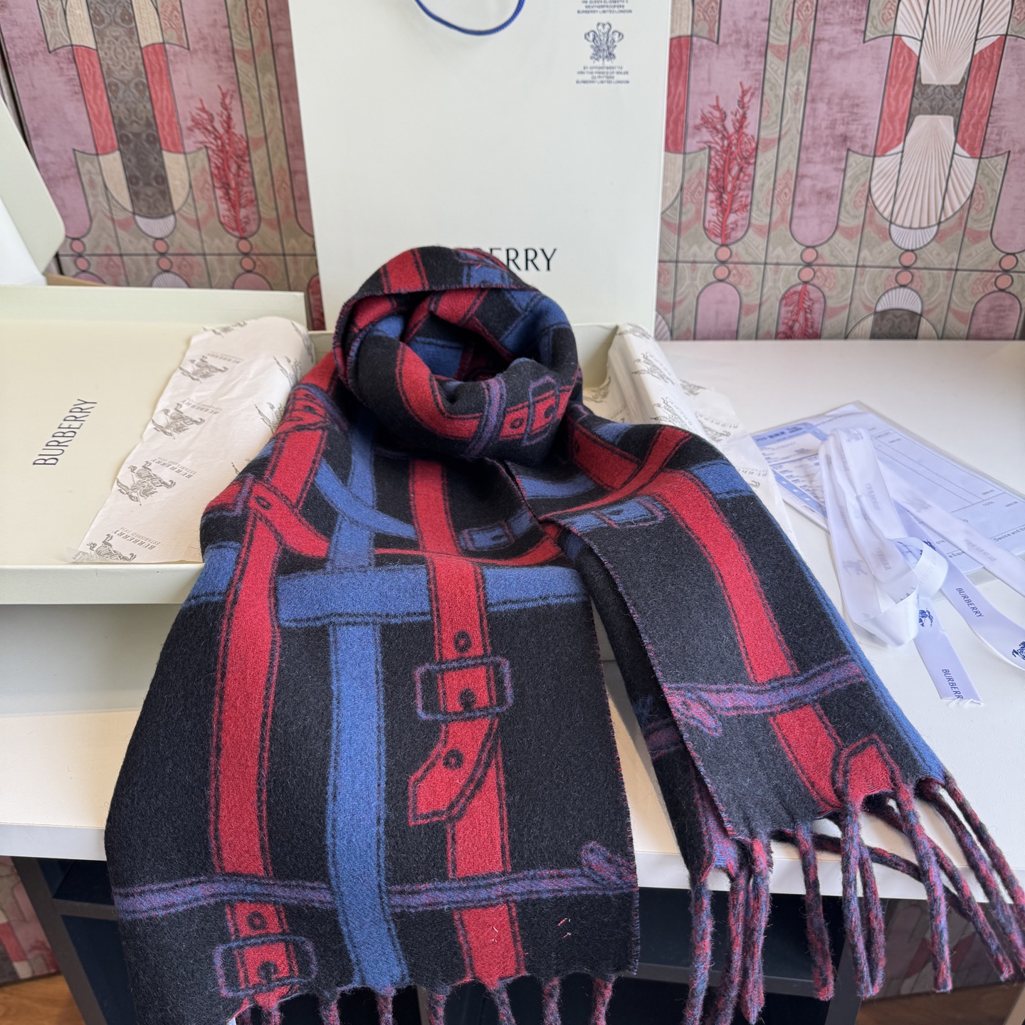 Cheap Burberry Cashmere Scarf in 222288, $55 USD- [IB222288] - Replica Burberry Cashmere Scarf