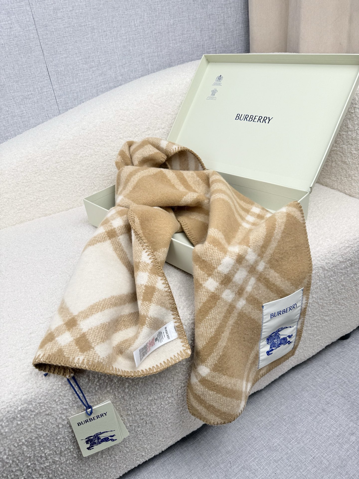 Cheap Burberry Cashmere Scarf in 222299, $55 USD- [IB222299] - Replica Burberry Cashmere Scarf