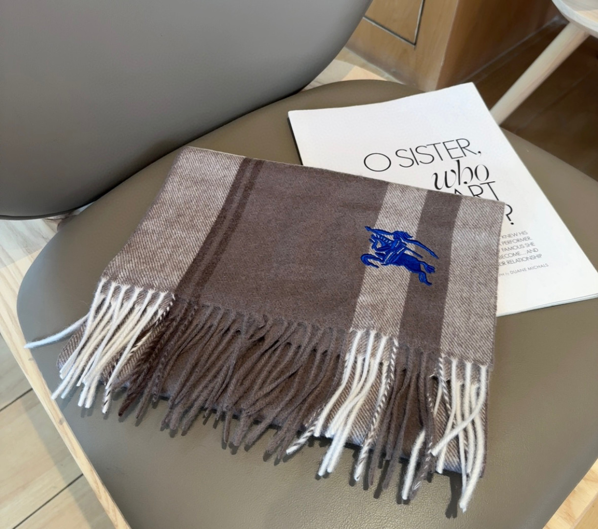 Cheap Burberry Cashmere Scarf in 222303, $55 USD- [IB222303] - Replica Burberry Cashmere Scarf