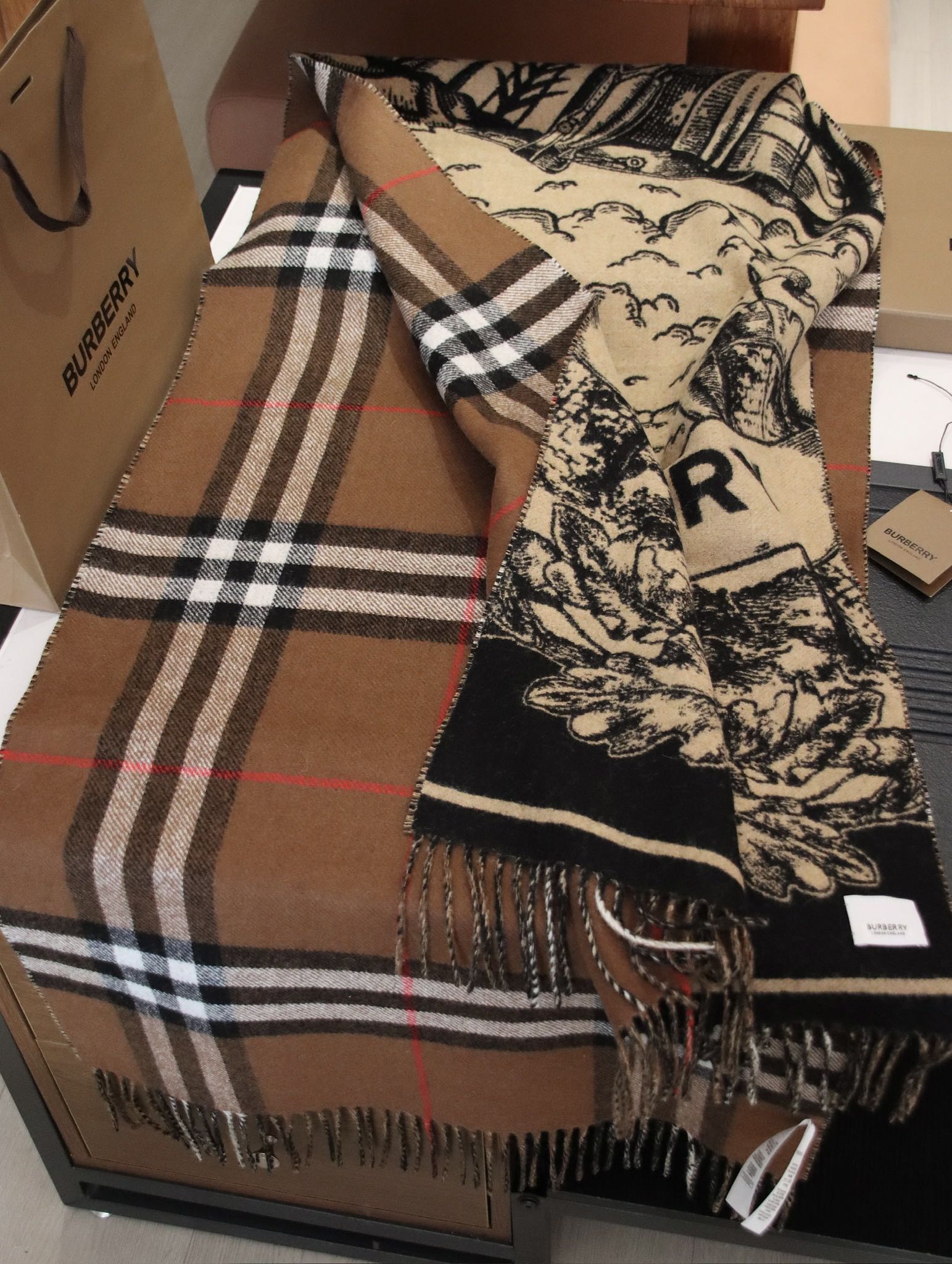 Cheap Burberry Cashmere Scarf in 222307, $55 USD- [IB222307] - Replica Burberry Cashmere Scarf