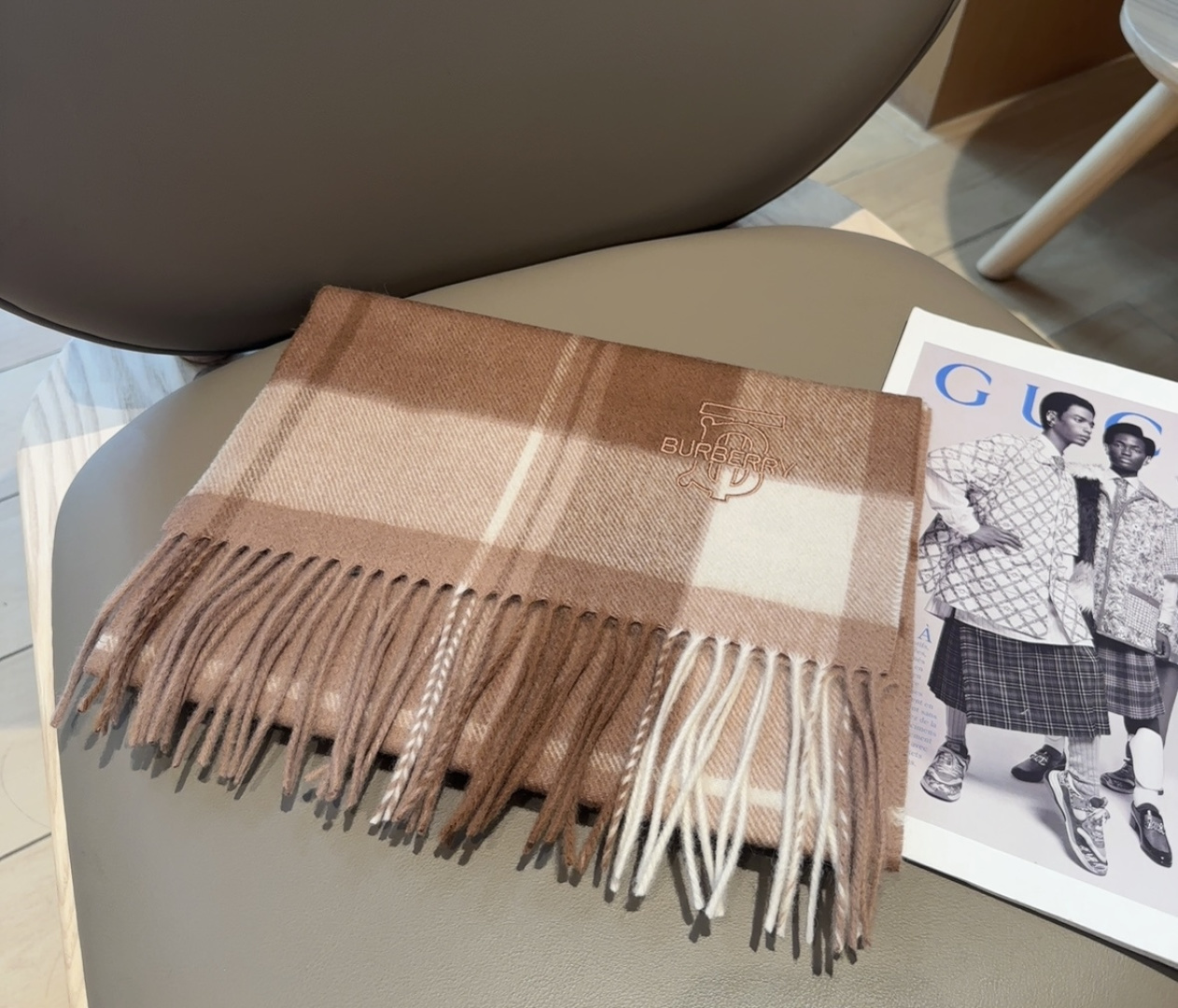 Cheap Burberry Cashmere Scarf in 222317, $55 USD- [IB222317] - Replica Burberry Cashmere Scarf