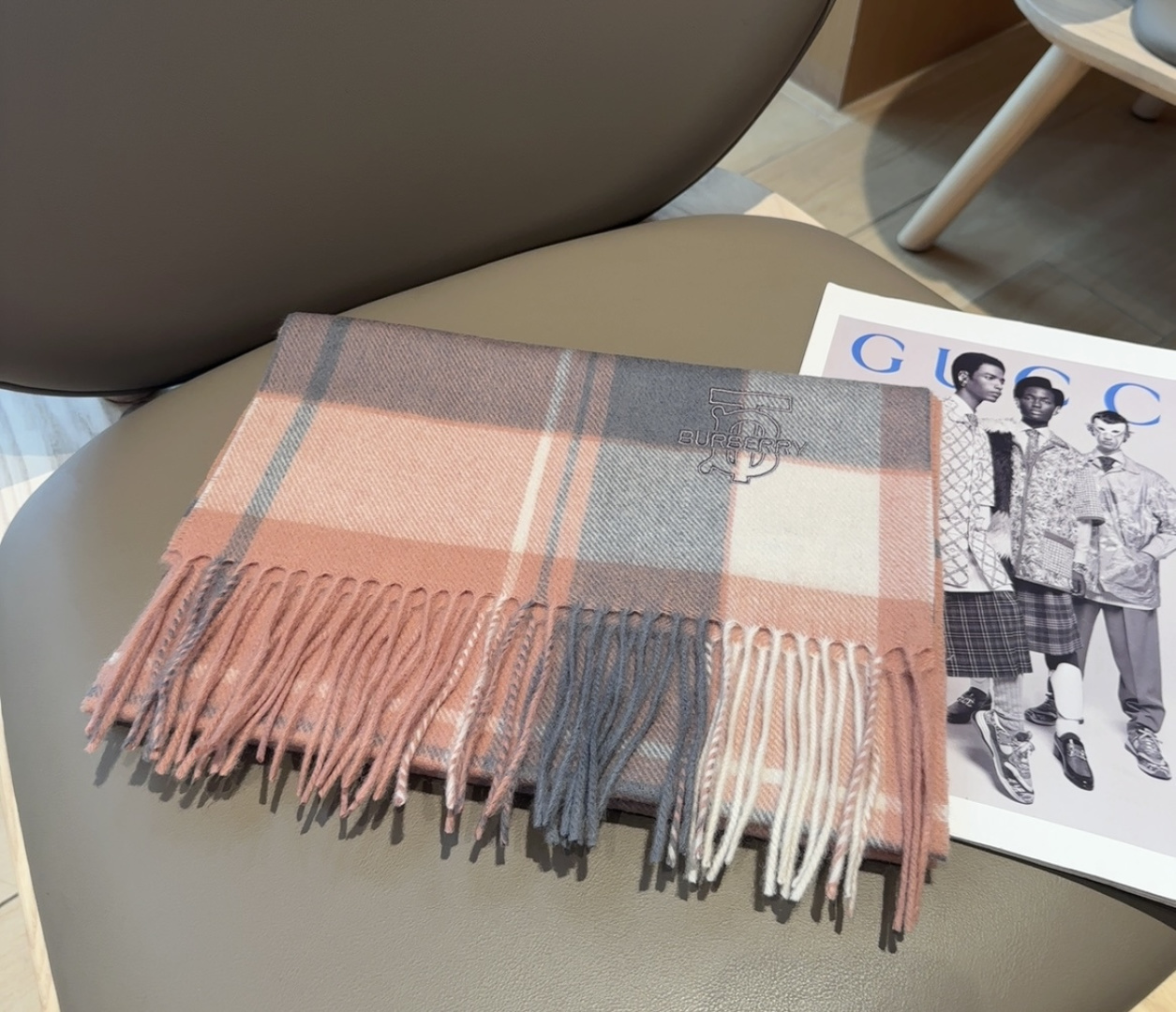 Cheap Burberry Cashmere Scarf in 222318, $55 USD- [IB222318] - Replica Burberry Cashmere Scarf