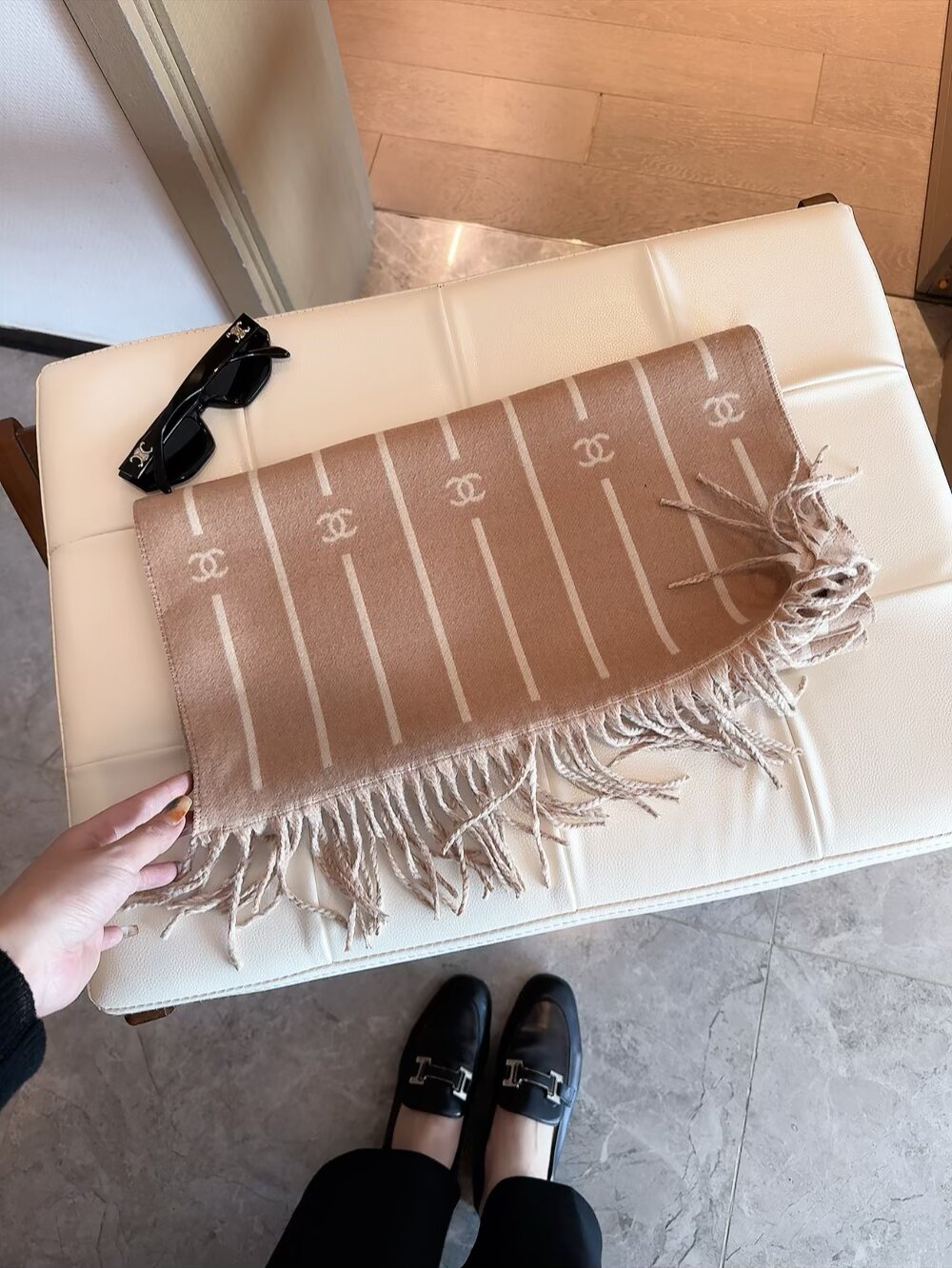 Cheap Chanel Scarf in 222342, $55 USD- [IB222342] - Replica Chanel Scarf