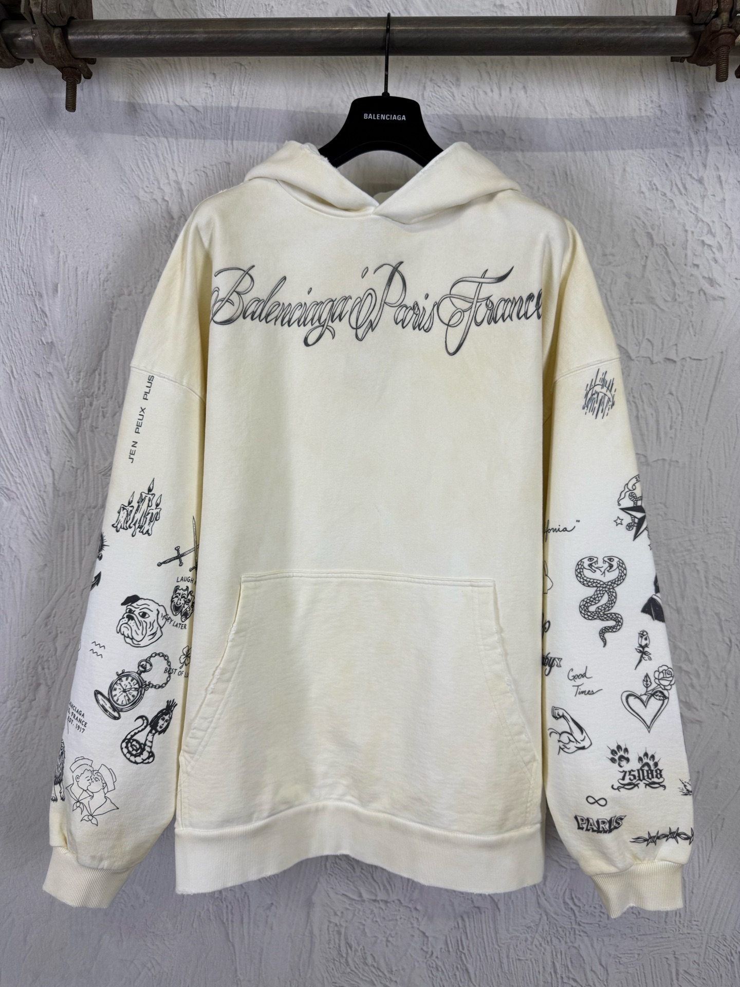 Cheap Balenciaga Hoodies for Men in 222627, $65 USD- [IB222627] - Replica Balenciaga Hoodies for Men