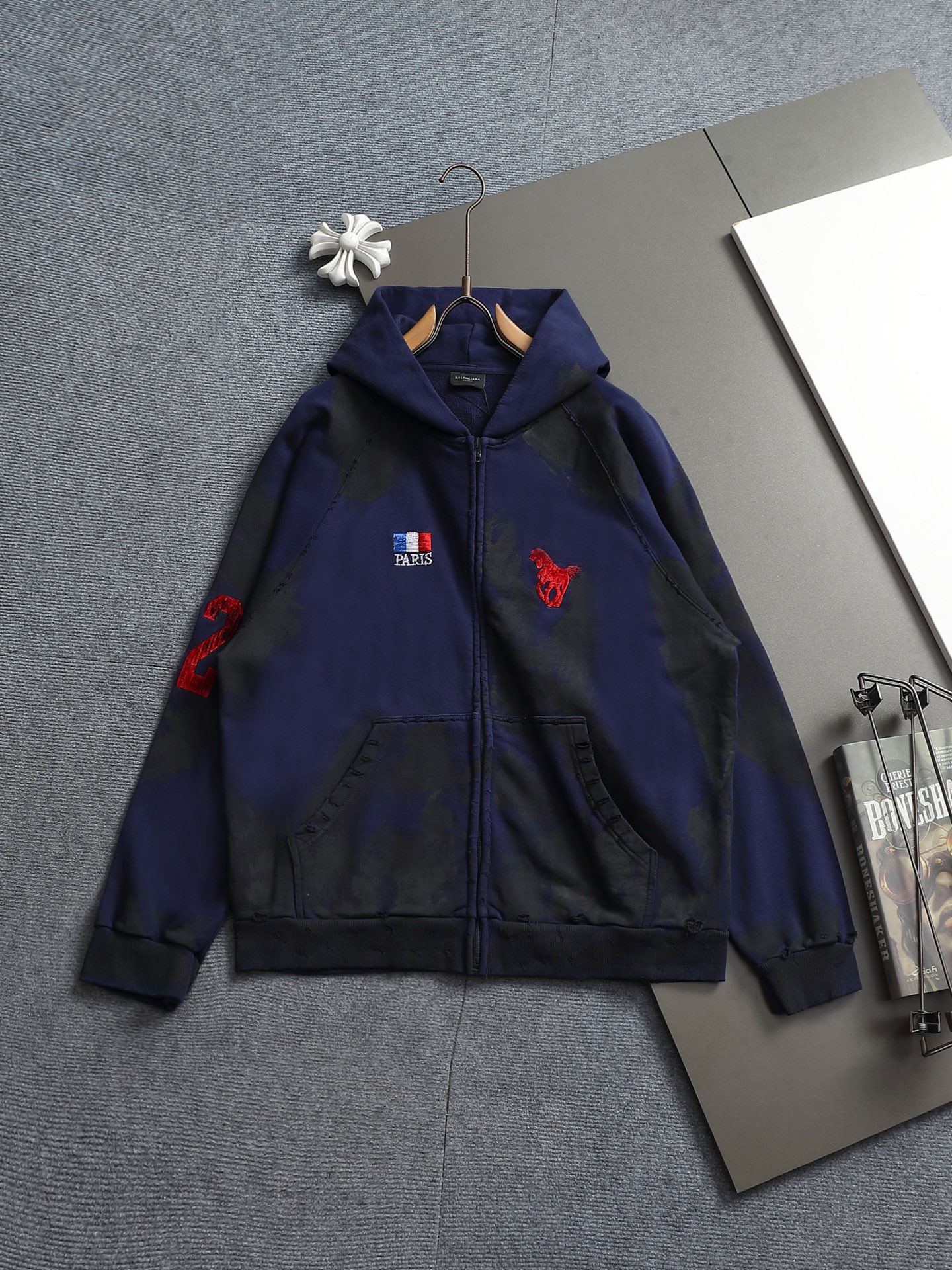 Cheap Balmain Hoodies for Men in 222636, $65 USD- [IB222636] - Replica Balmain Hoodies for Men