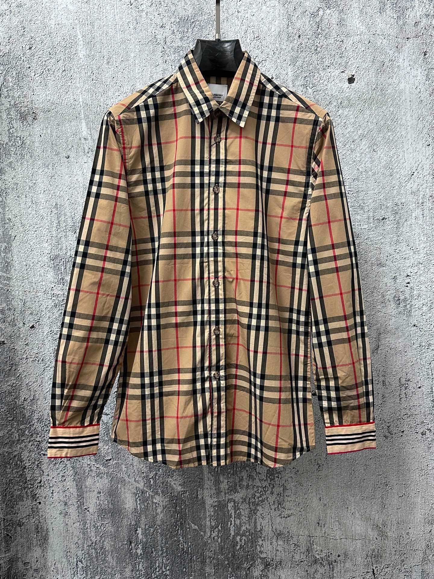 Cheap Burberry Long-Sleeved Polo Shirts for Men in 222704, $45 USD- [IB222704] - Replica Burberry Long-Sleeved Polo Shirts for Men