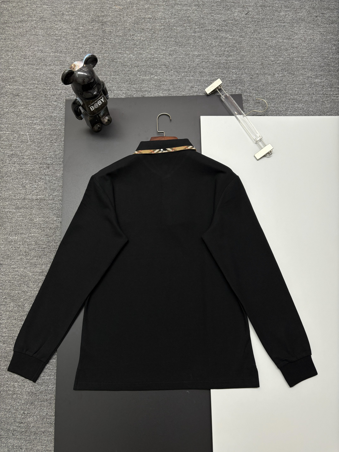 Cheap Burberry Long-Sleeved Polo Shirts for Men in 222724, $40 USD- [IB222724] - Replica Burberry Long-Sleeved Polo Shirts for Men