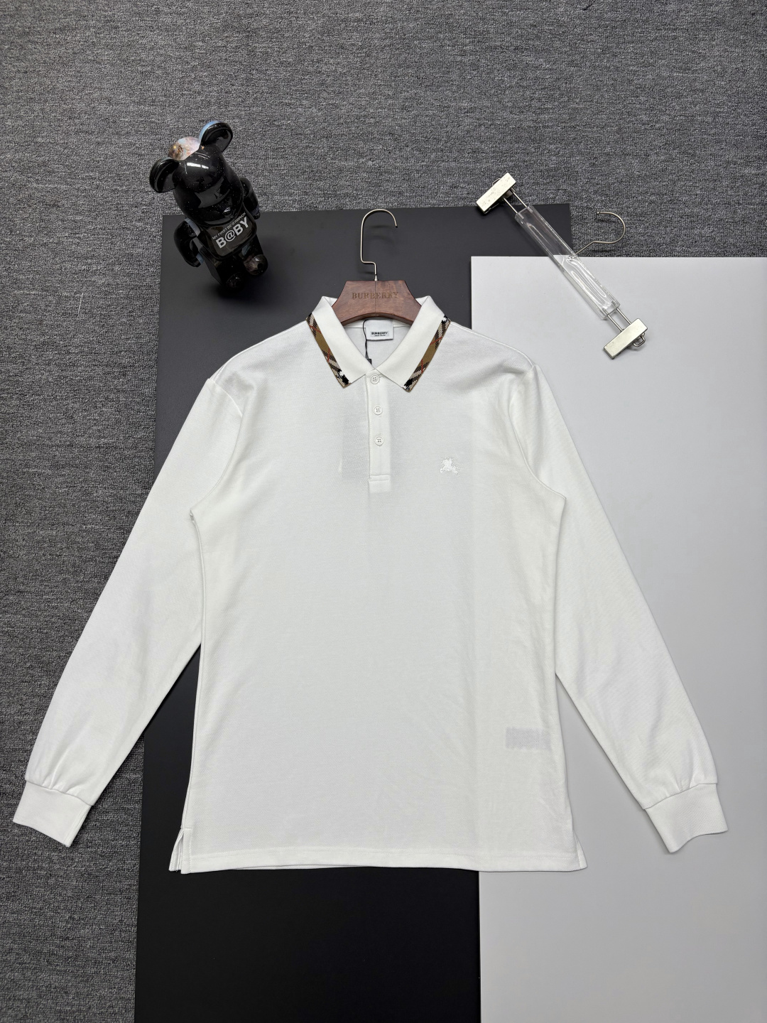 Cheap Burberry Long-Sleeved Polo Shirts for Men in 222725, $40 USD- [IB222725] - Replica Burberry Long-Sleeved Polo Shirts for Men