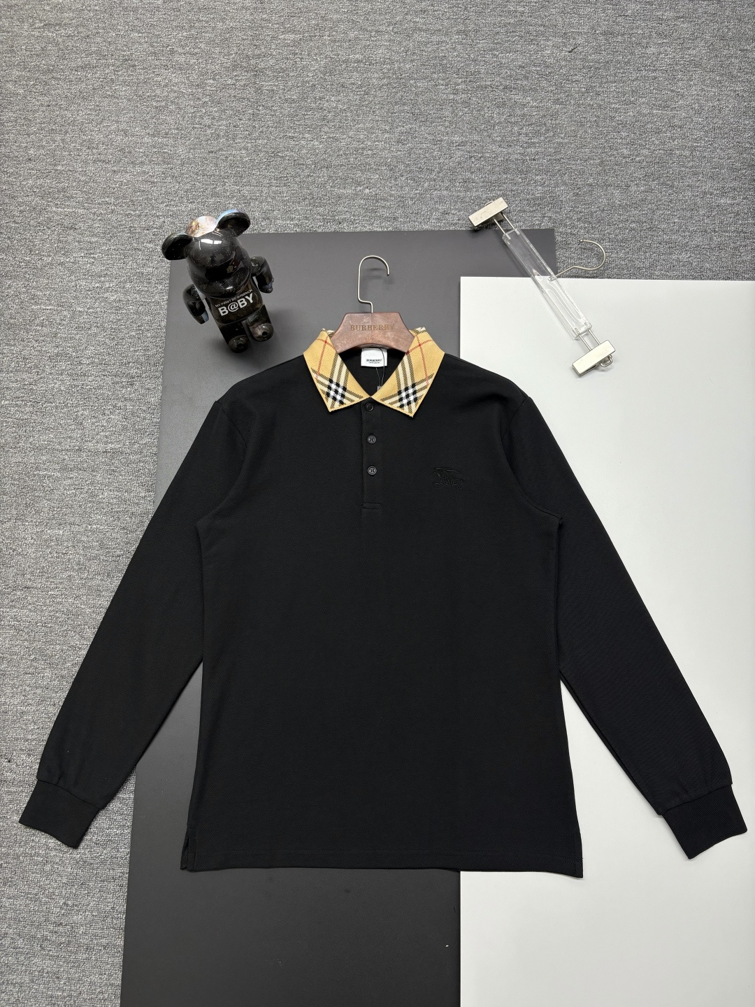 Cheap Burberry Long-Sleeved Polo Shirts for Men in 222727, $40 USD- [IB222727] - Replica Burberry Long-Sleeved Polo Shirts for Men