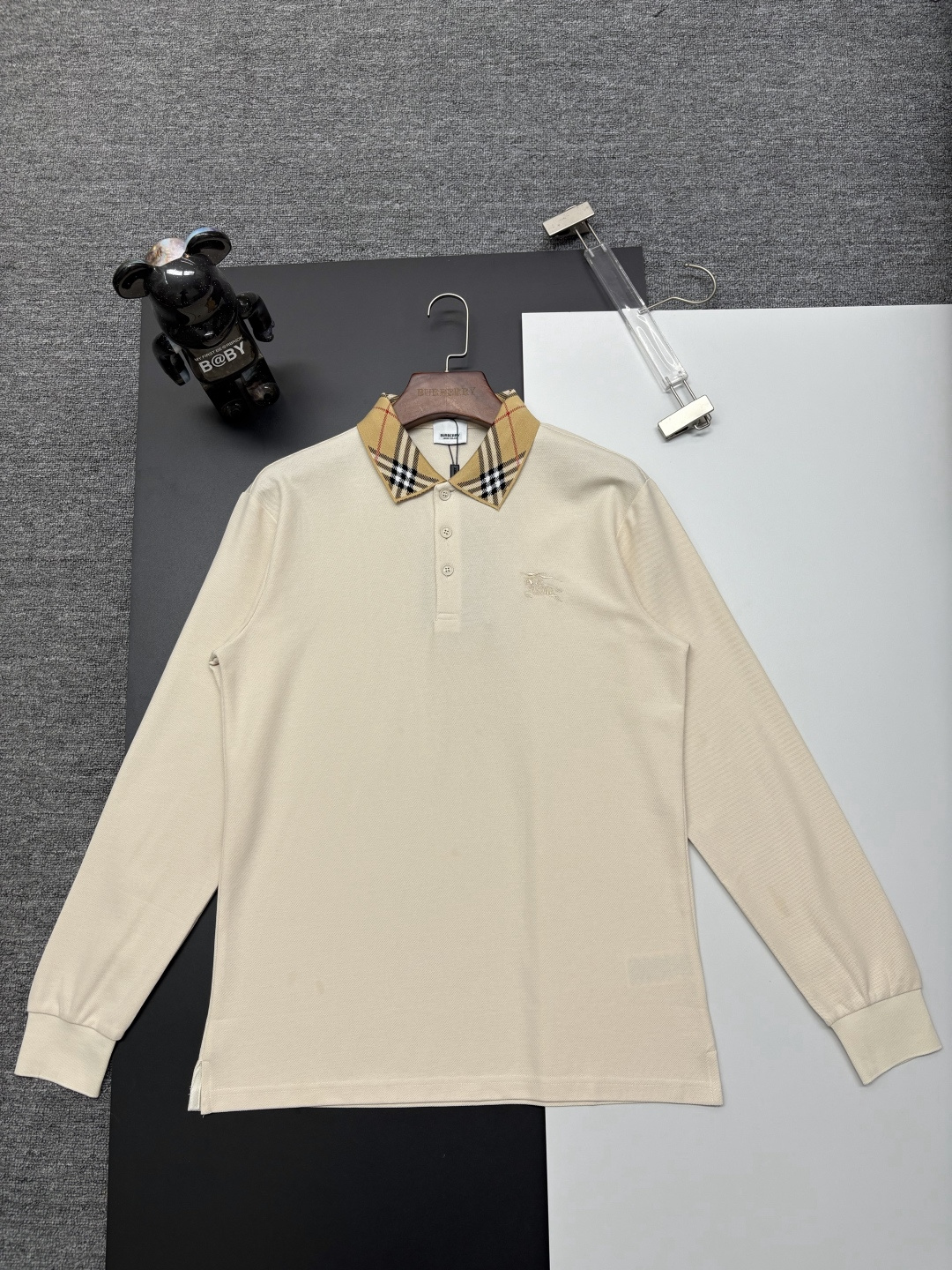 Cheap Burberry Long-Sleeved Polo Shirts for Men in 222728, $40 USD- [IB222728] - Replica Burberry Long-Sleeved Polo Shirts for Men