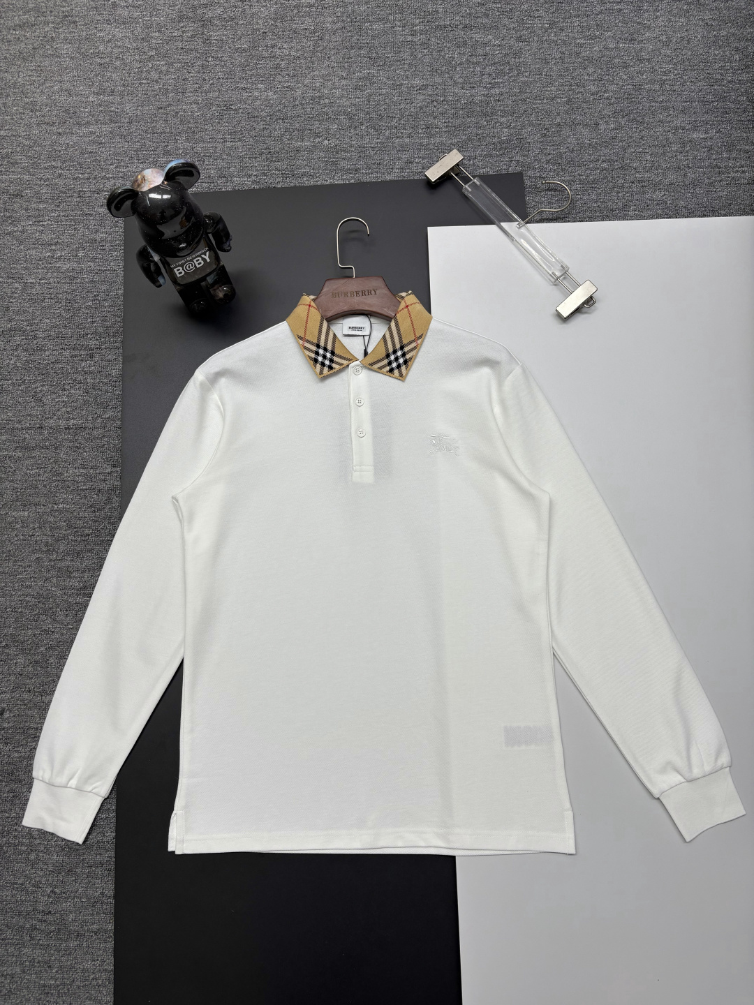 Cheap Burberry Long-Sleeved Polo Shirts for Men in 222729, $40 USD- [IB222729] - Replica Burberry Long-Sleeved Polo Shirts for Men