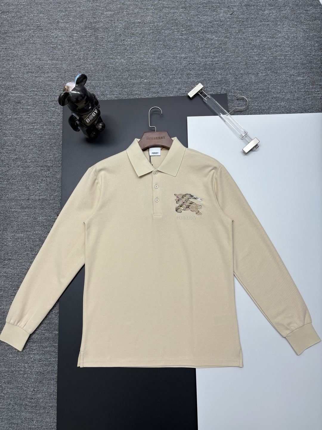 Cheap Burberry Long-Sleeved Polo Shirts for Men in 222732, $40 USD- [IB222732] - Replica Burberry Long-Sleeved Polo Shirts for Men