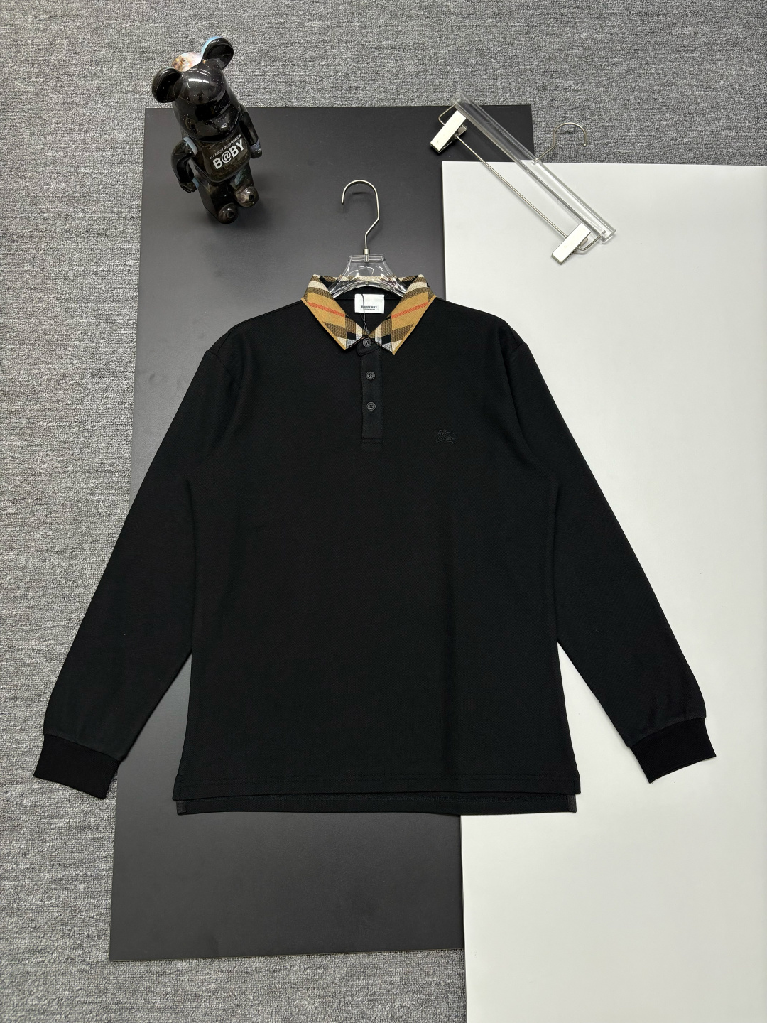 Cheap Burberry Long-Sleeved Polo Shirts for Men in 222739, $40 USD- [IB222739] - Replica Burberry Long-Sleeved Polo Shirts for Men