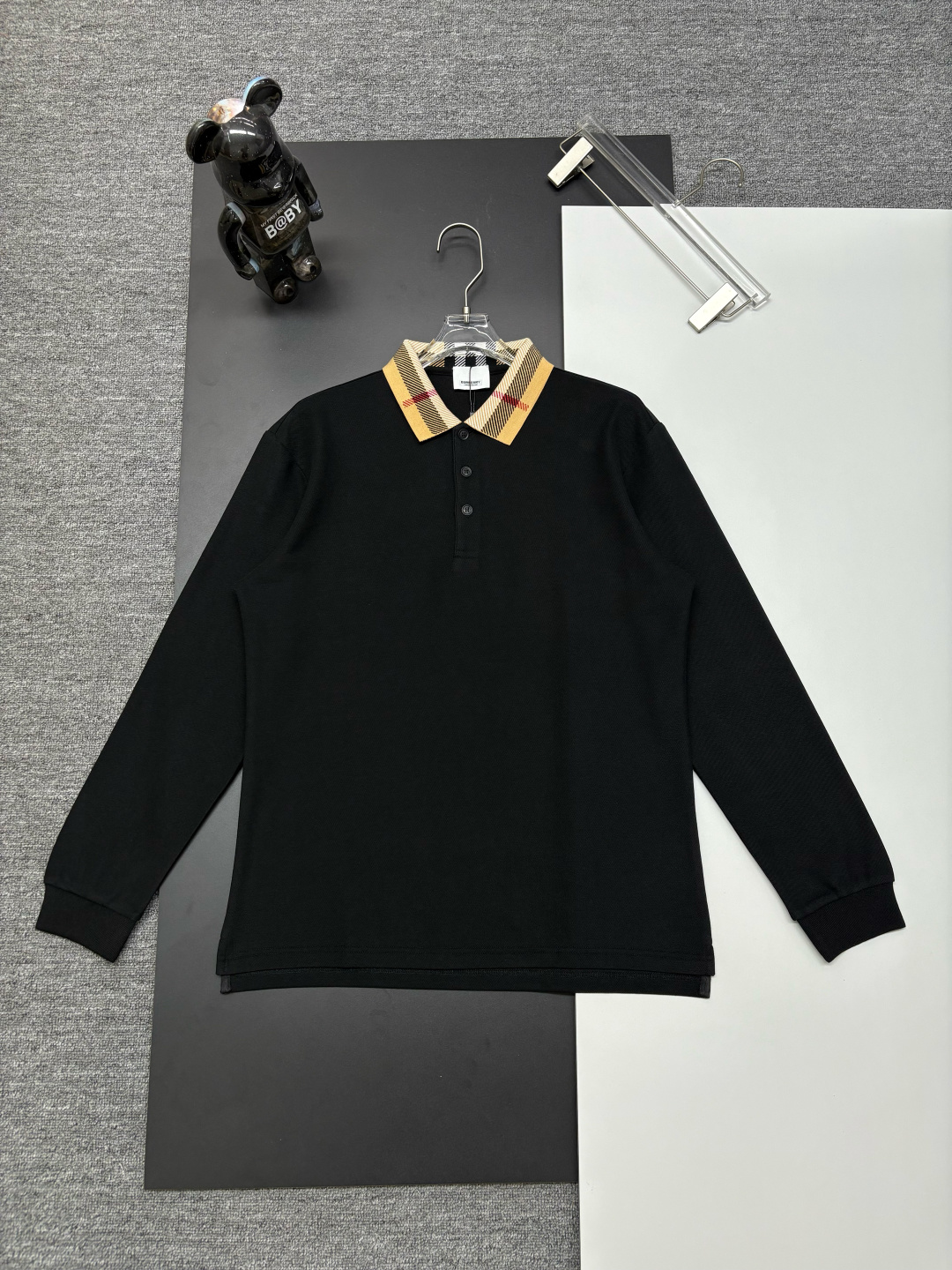 Cheap Burberry Long-Sleeved Polo Shirts for Men in 222740, $40 USD- [IB222740] - Replica Burberry Long-Sleeved Polo Shirts for Men