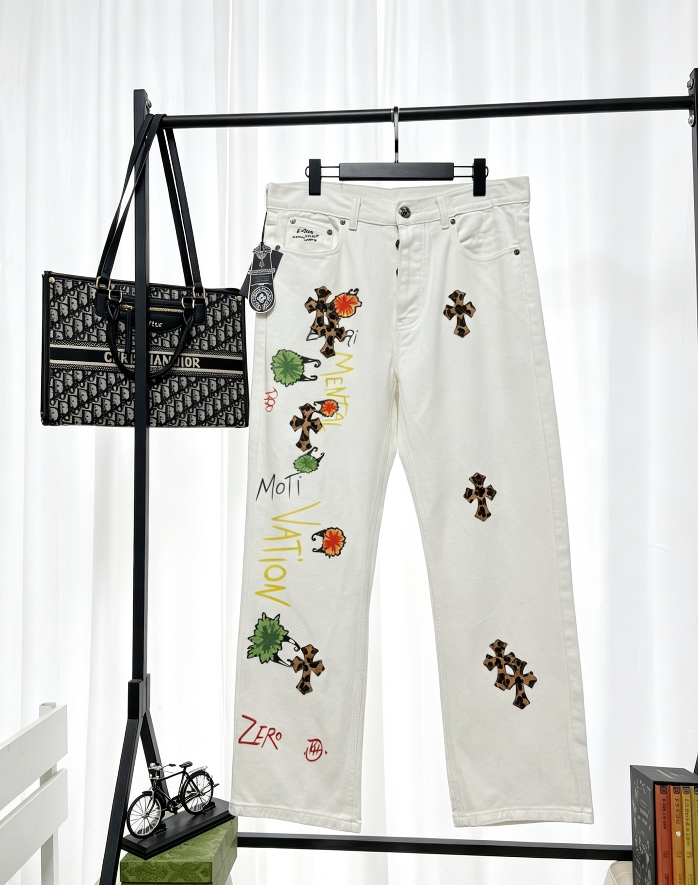 Cheap Chrome Hearts Jeans in 222803, $65 USD- [IB222803] - Replica Chrome Hearts Jeans