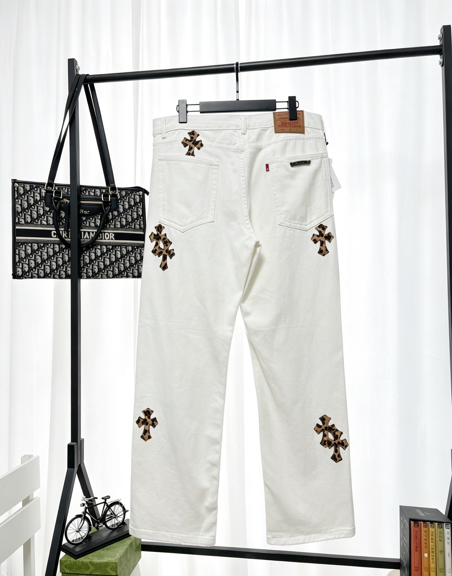 Cheap Chrome Hearts Jeans in 222803, $65 USD- [IB222803] - Replica Chrome Hearts Jeans