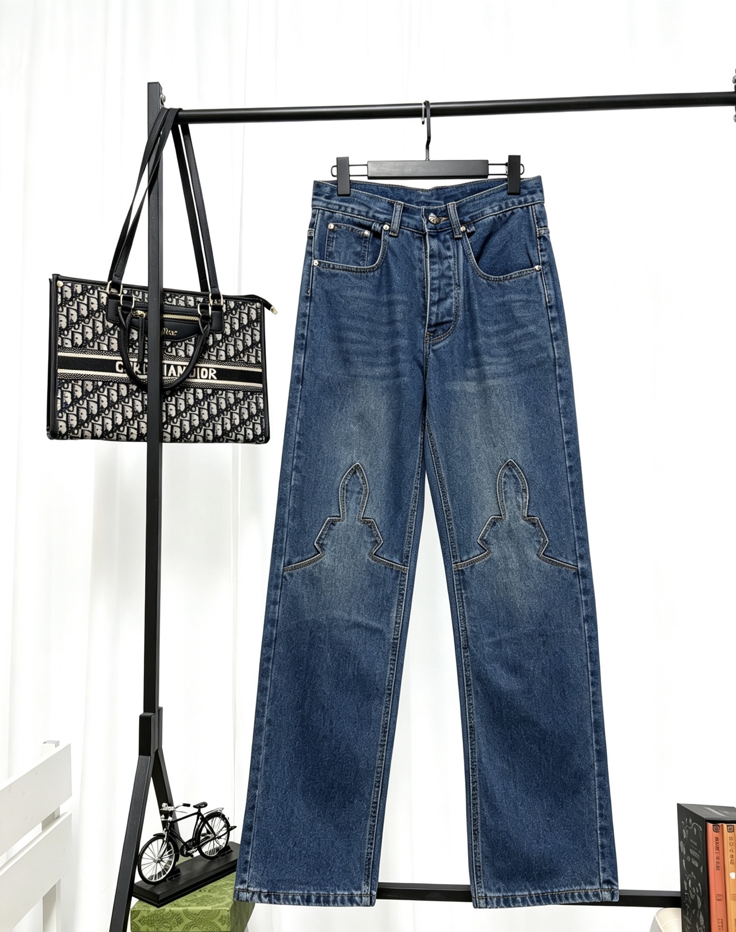 Cheap Chrome Hearts Jeans in 222804, $65 USD- [IB222804] - Replica Chrome Hearts Jeans