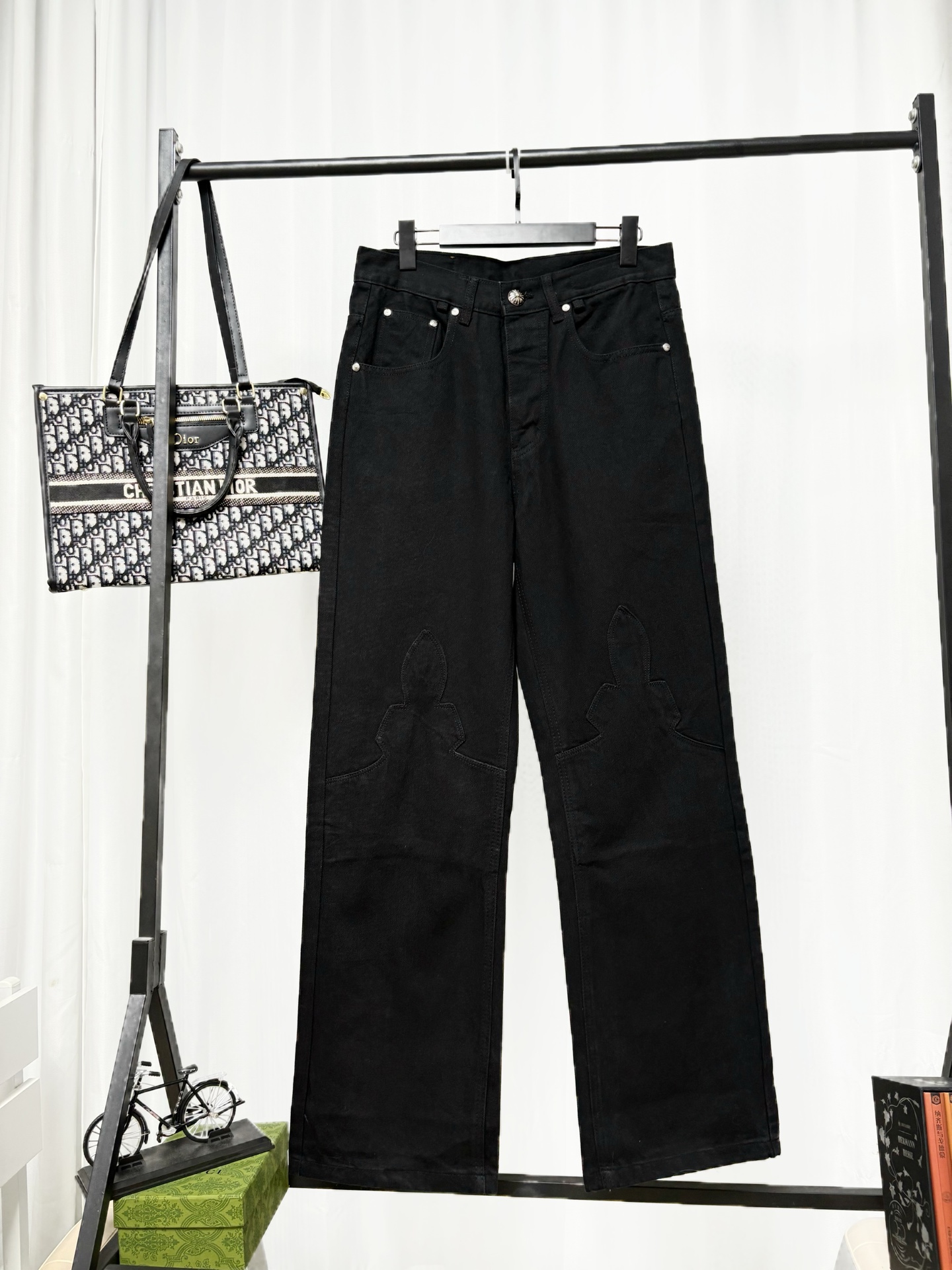 Cheap Chrome Hearts Jeans in 222807, $65 USD- [IB222807] - Replica Chrome Hearts Jeans