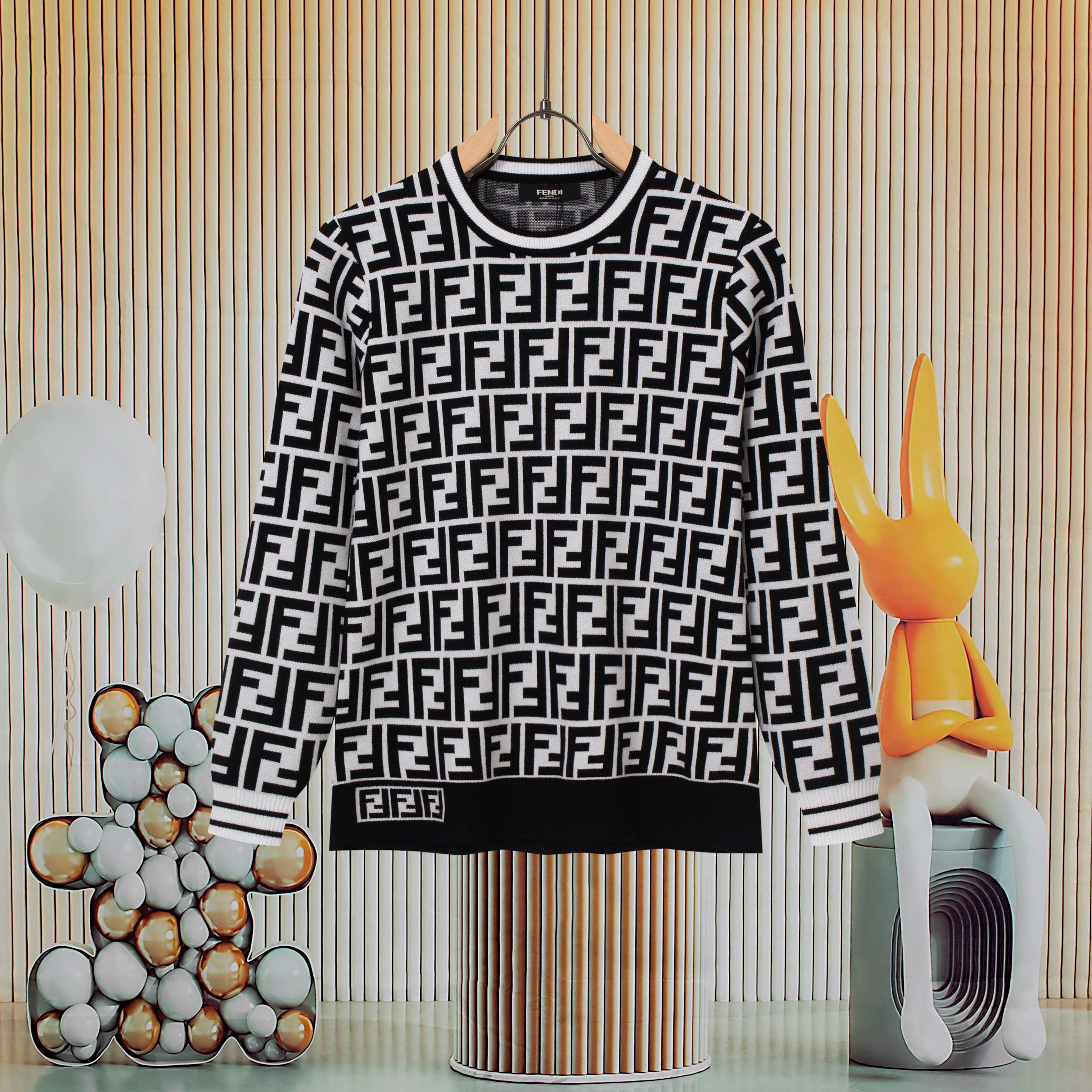 Cheap Fendi Sweaters for Women in 222896, $45 USD- [IB222896] - Replica Fendi Sweaters for Women