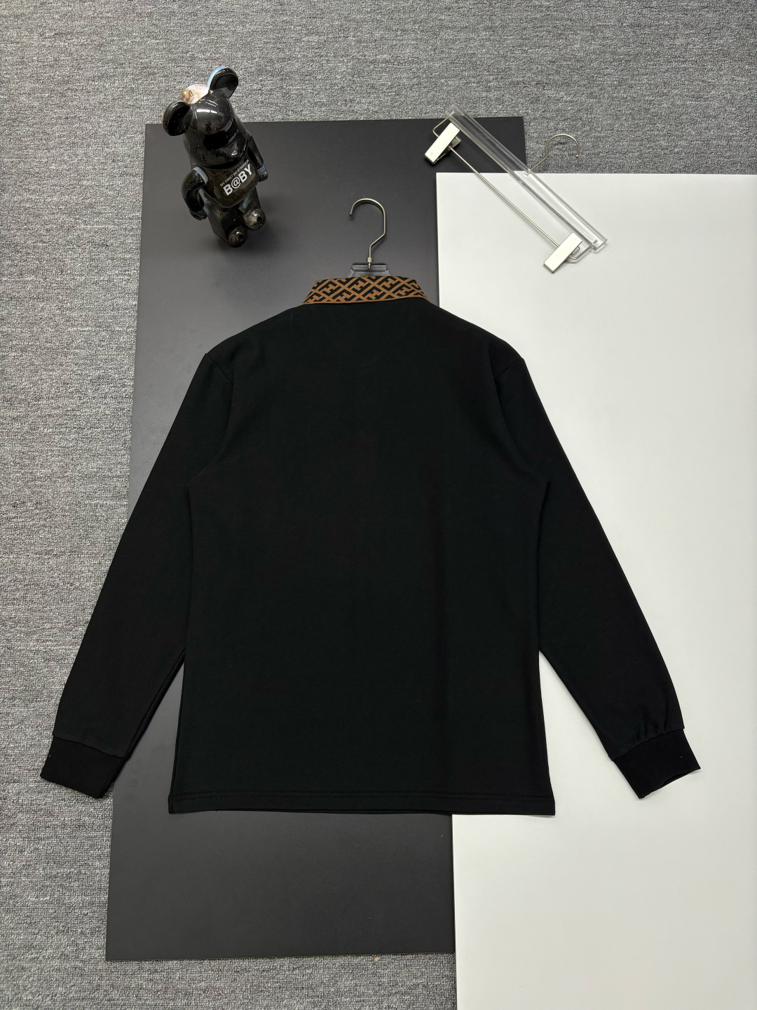 Cheap Fendi Long-Sleeved Polo Shirts for Men in 222916, $45 USD- [IB222916] - Replica Fendi Long-Sleeved Polo Shirts for Men