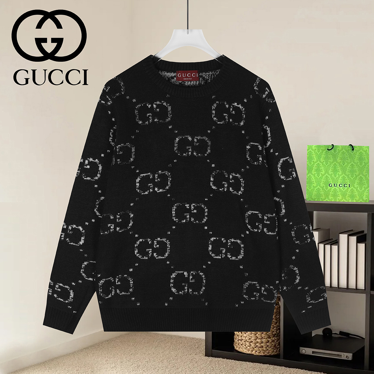 Cheap Gucci Sweaters for Men in 223009, $50 USD- [IB223009] - Replica Gucci Sweaters for Men