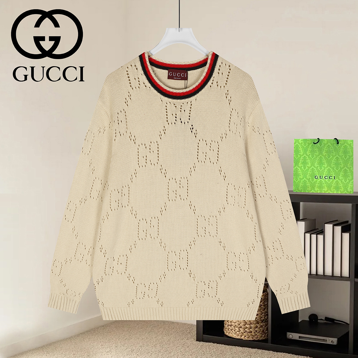 Cheap Gucci Sweaters for Men in 223010, $50 USD- [IB223010] - Replica Gucci Sweaters for Men