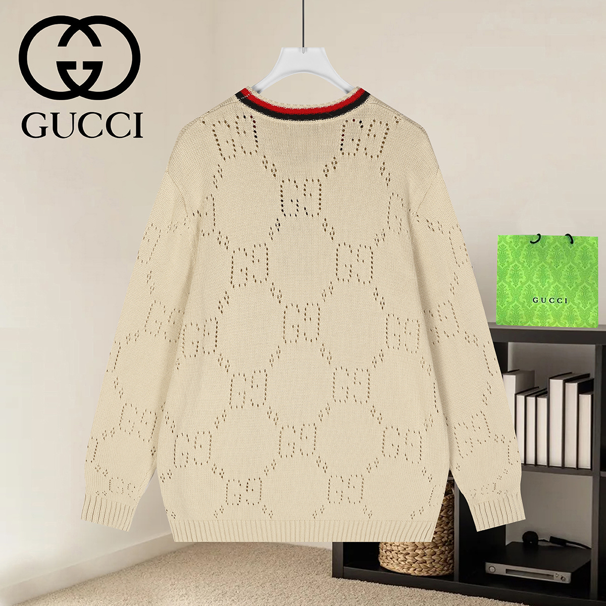 Cheap Gucci Sweaters for Men in 223010, $50 USD- [IB223010] - Replica Gucci Sweaters for Men