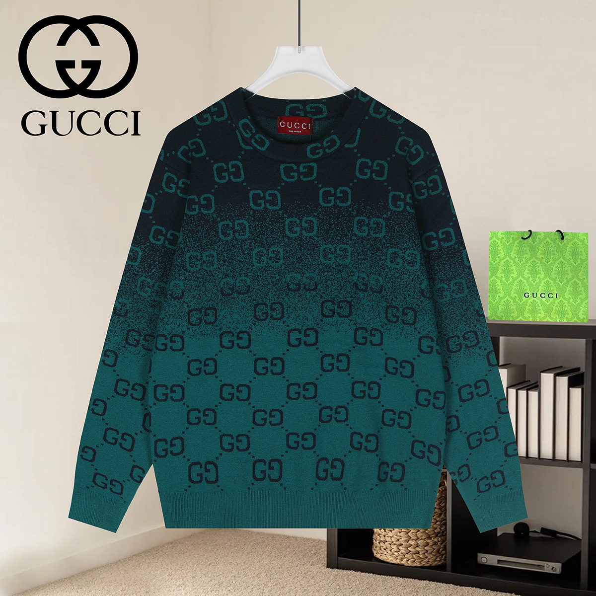 Cheap Gucci Sweaters for Men in 223011, $50 USD- [IB223011] - Replica Gucci Sweaters for Men