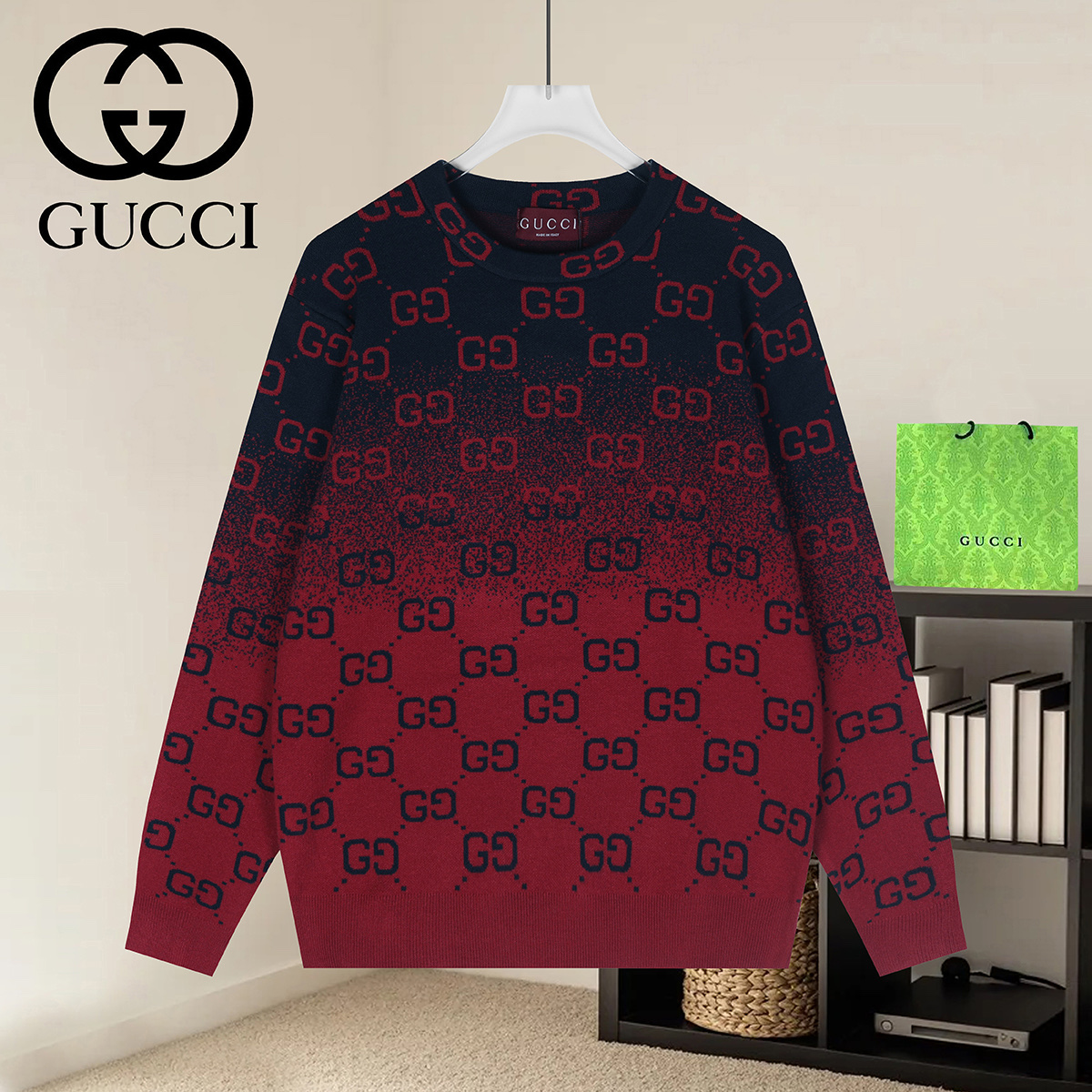 Cheap Gucci Sweaters for Men in 223012, $50 USD- [IB223012] - Replica Gucci Sweaters for Men