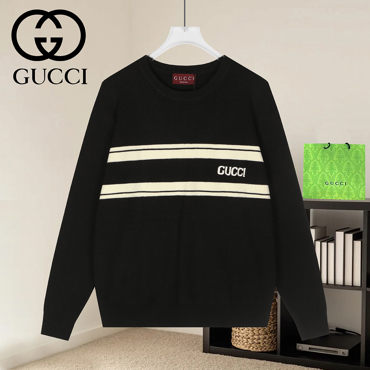 Cheap Gucci Sweaters for Men in 223017, $50 USD- [IB223017] - Replica Gucci Sweaters for Men