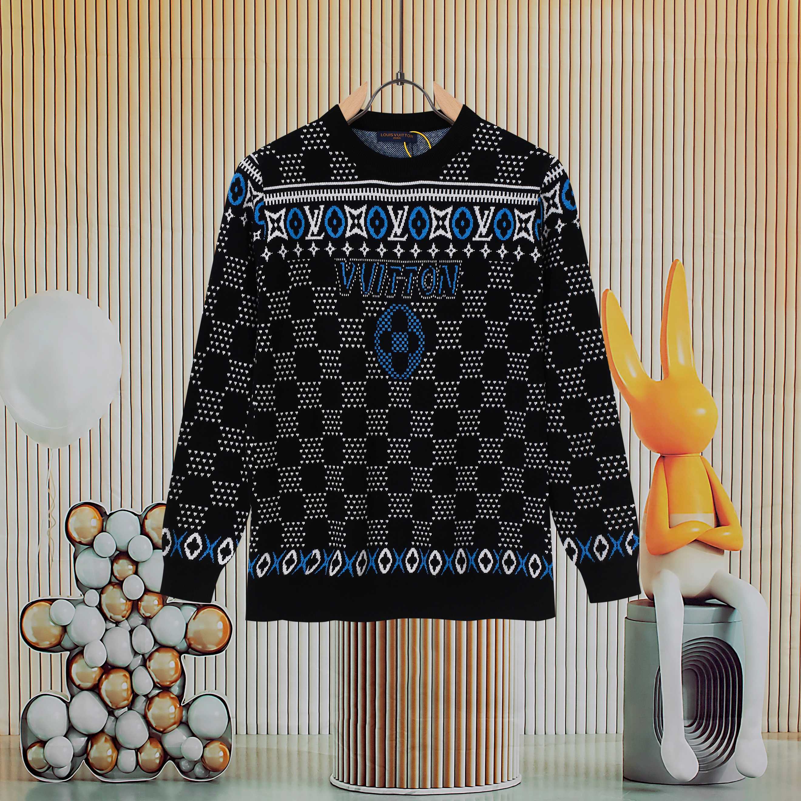 Cheap Louis Vuitton  Sweaters for Men in 223117, $45 USD- [IB223117] - Replica Louis Vuitton  Sweaters for Men