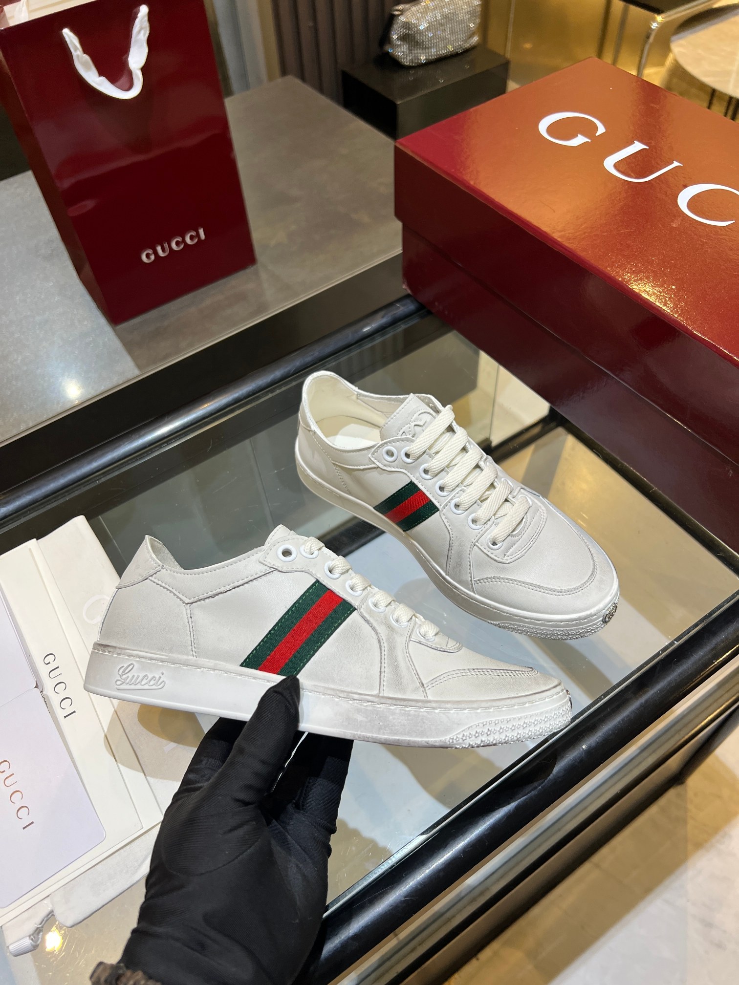 Cheap Gucci Tennis Shoes in 224592, $75 USD- [IB224592] - Replica Gucci Tennis Shoes