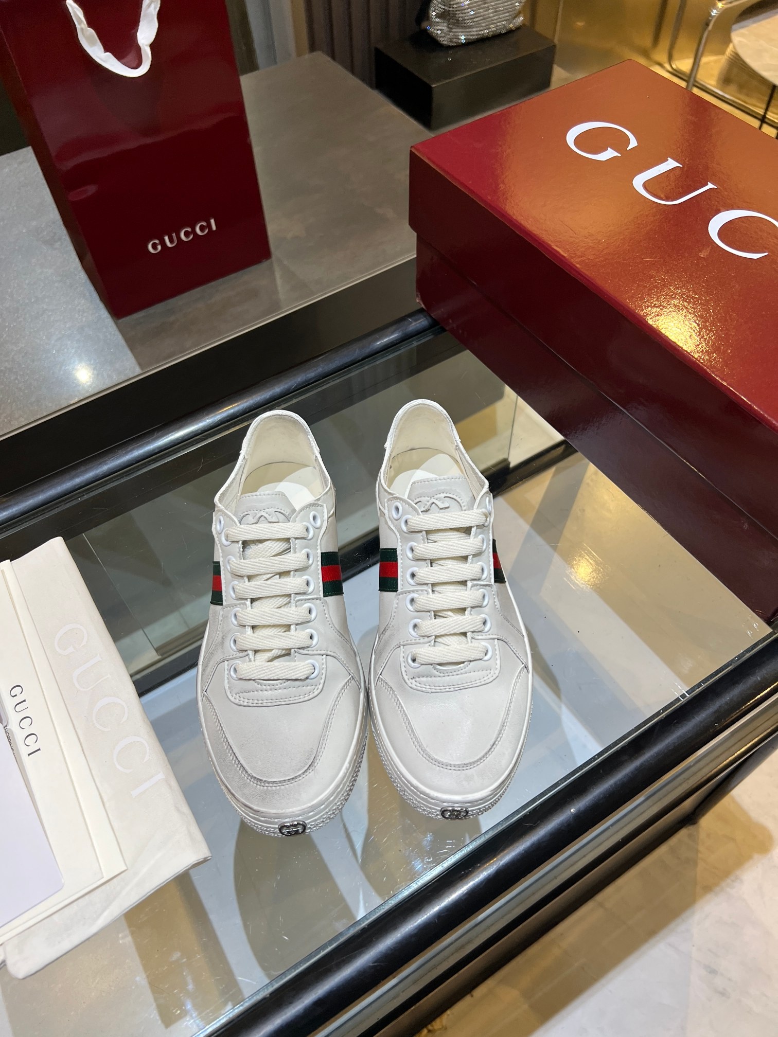 Cheap Gucci Tennis Shoes in 224592, $75 USD- [IB224592] - Replica Gucci Tennis Shoes
