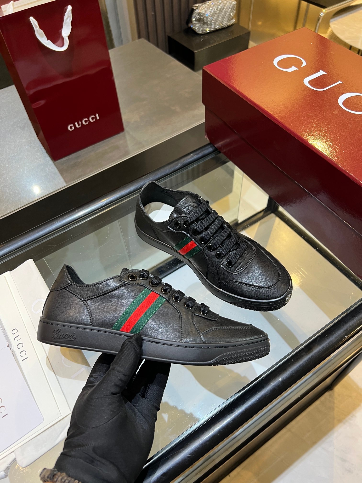 Cheap Gucci Tennis Shoes in 224593, $75 USD- [IB224593] - Replica Gucci Tennis Shoes