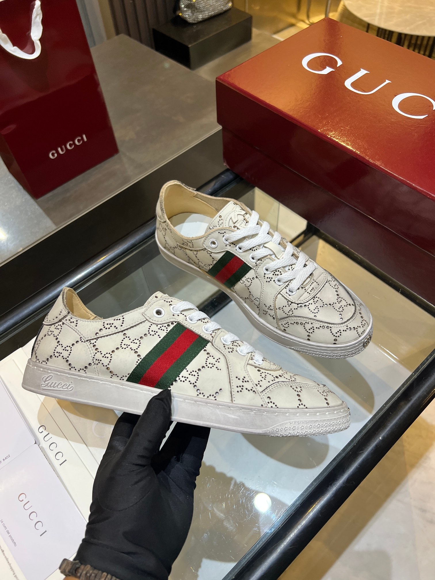 Cheap Gucci Tennis Shoes in 224595, $75 USD- [IB224595] - Replica Gucci Tennis Shoes