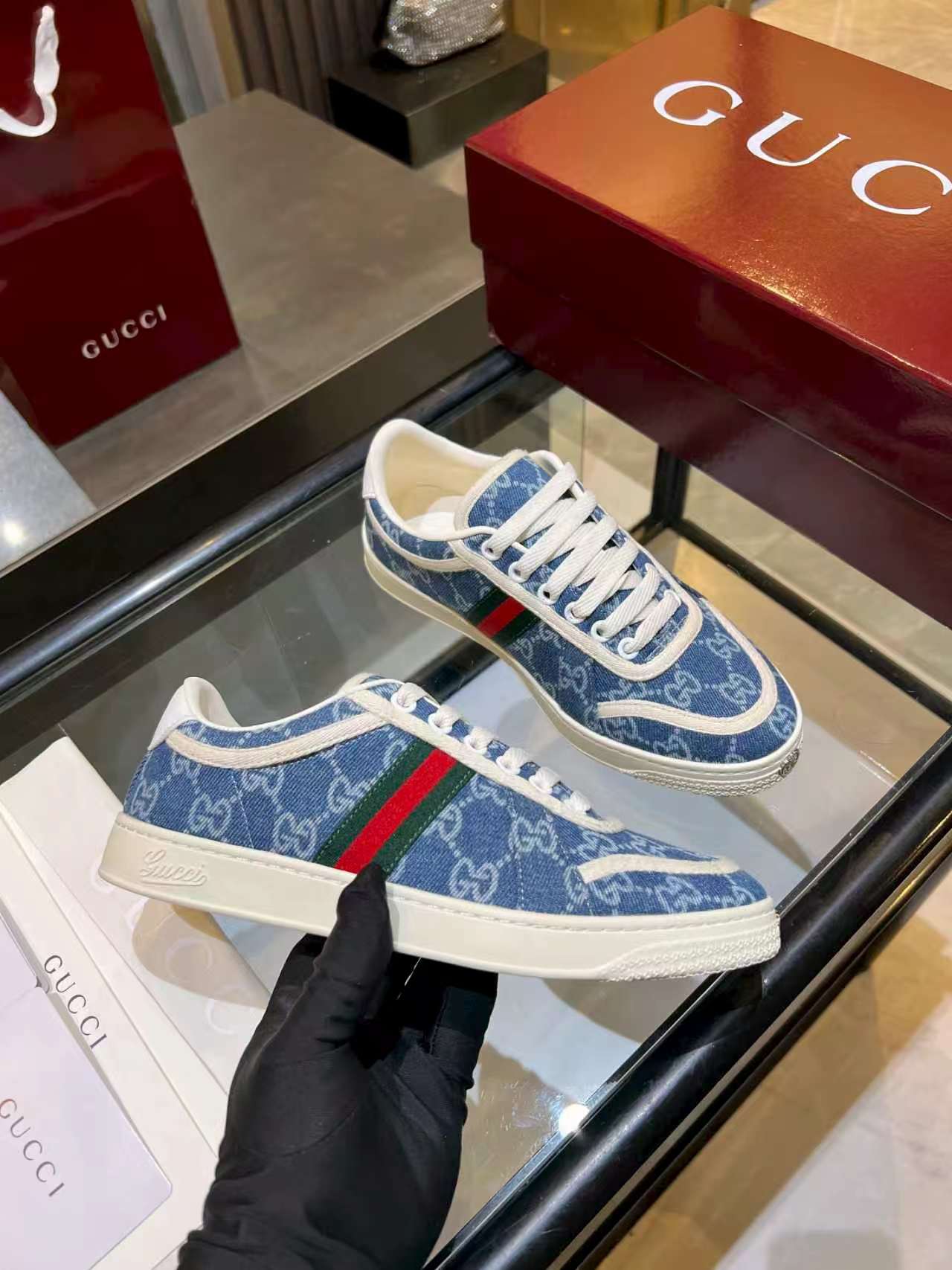 Cheap Gucci Tennis Shoes in 224598, $75 USD- [IB224598] - Replica Gucci Tennis Shoes