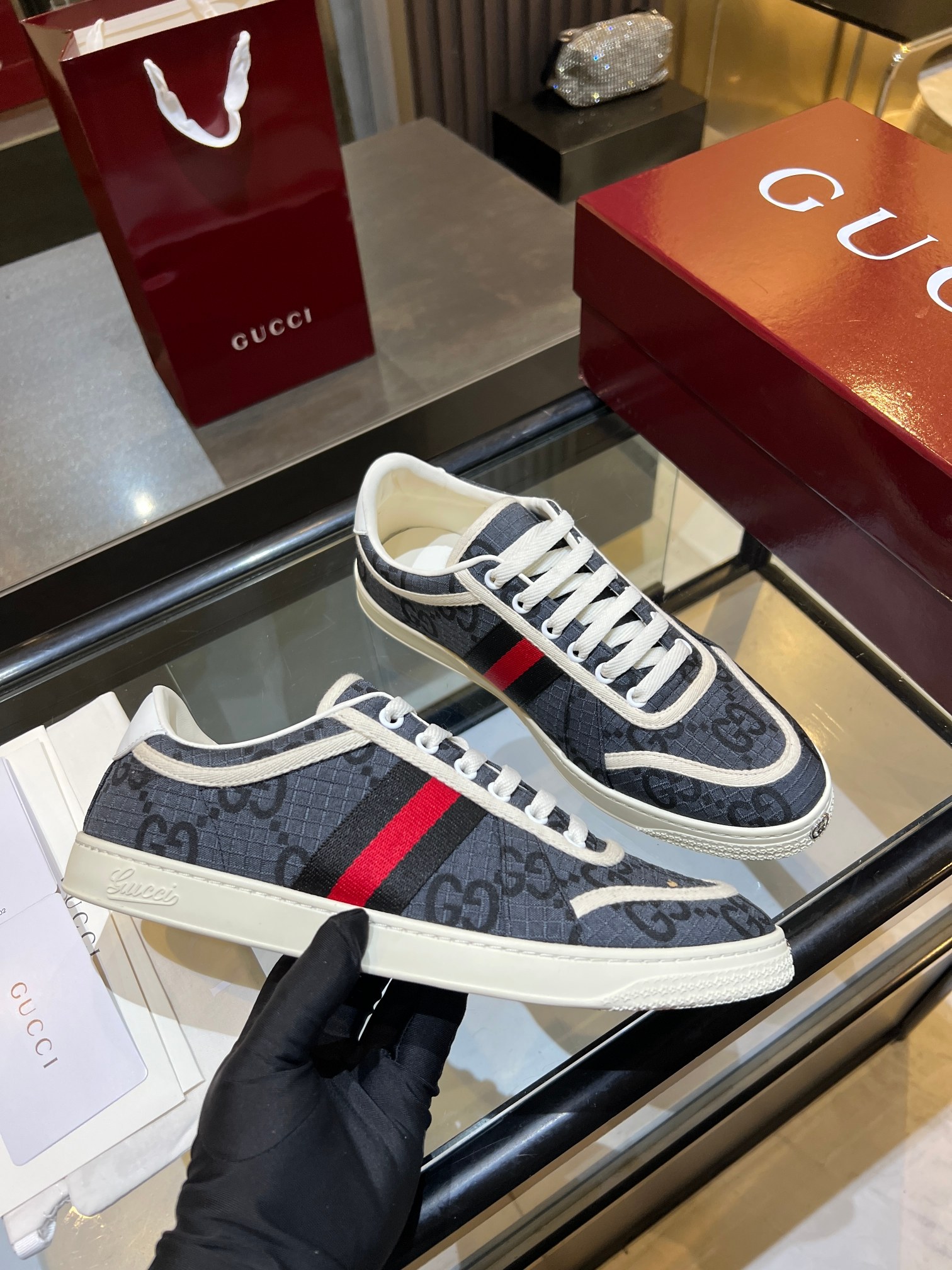 Cheap Gucci Tennis Shoes in 224599, $75 USD- [IB224599] - Replica Gucci Tennis Shoes