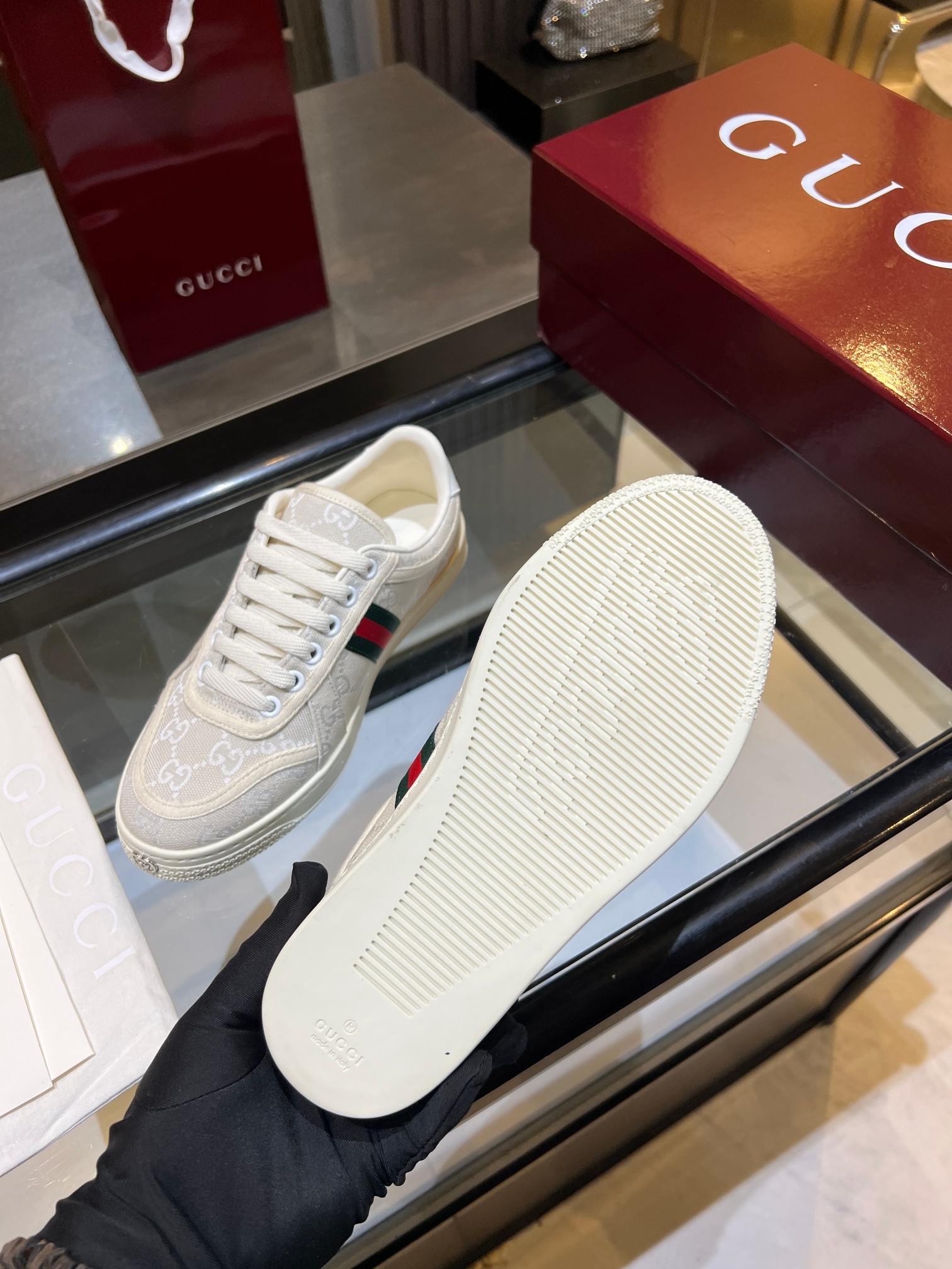 Cheap Gucci Tennis Shoes in 224600, $75 USD- [IB224600] - Replica Gucci Tennis Shoes