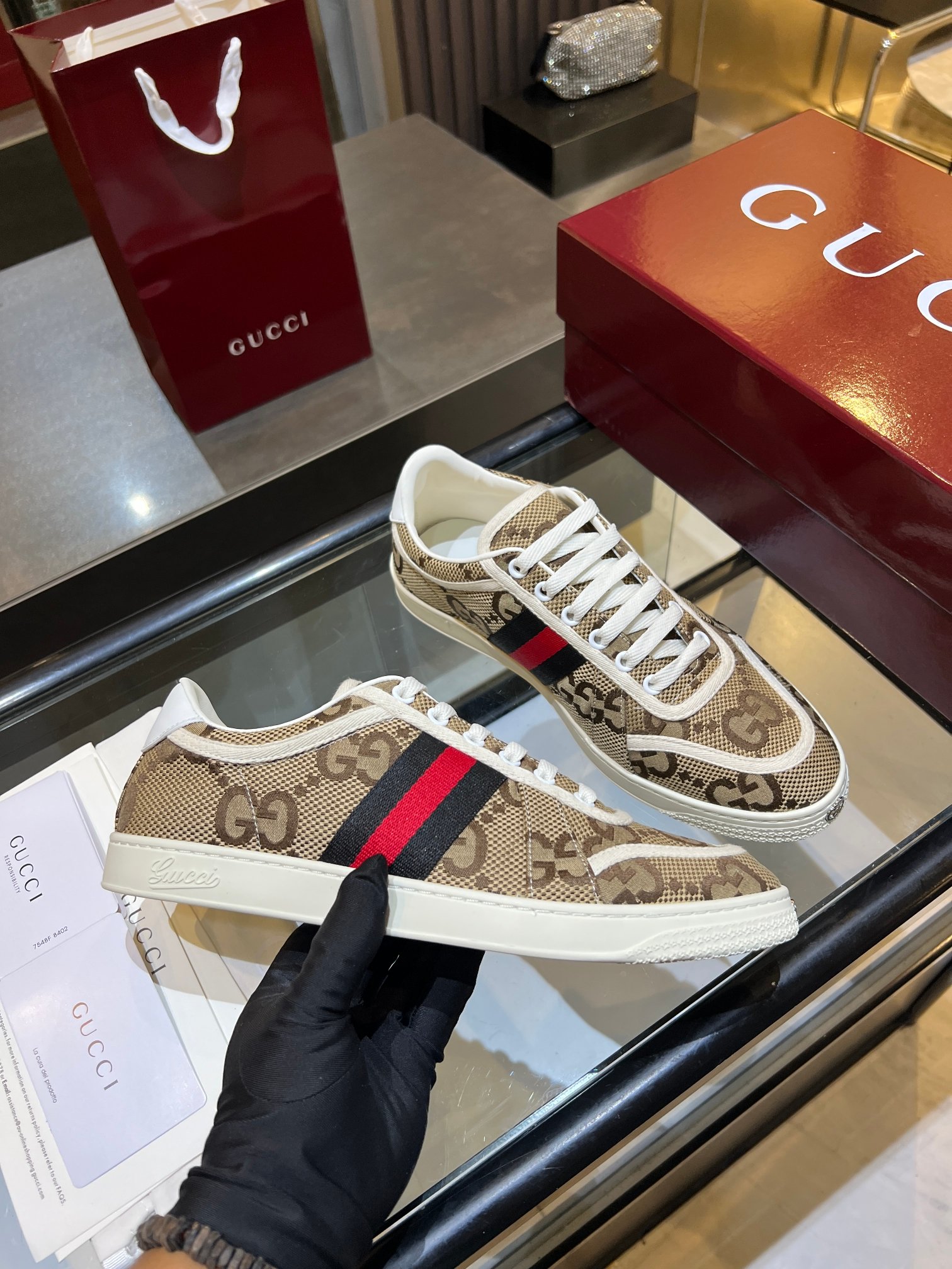 Cheap Gucci Tennis Shoes in 224603, $75 USD- [IB224603] - Replica Gucci Tennis Shoes