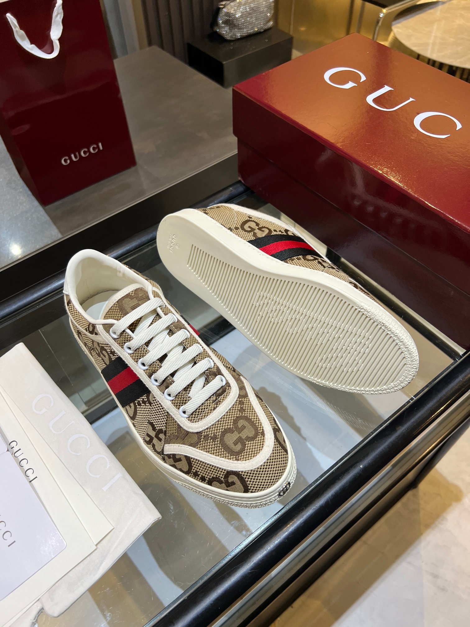 Cheap Gucci Tennis Shoes in 224603, $75 USD- [IB224603] - Replica Gucci Tennis Shoes