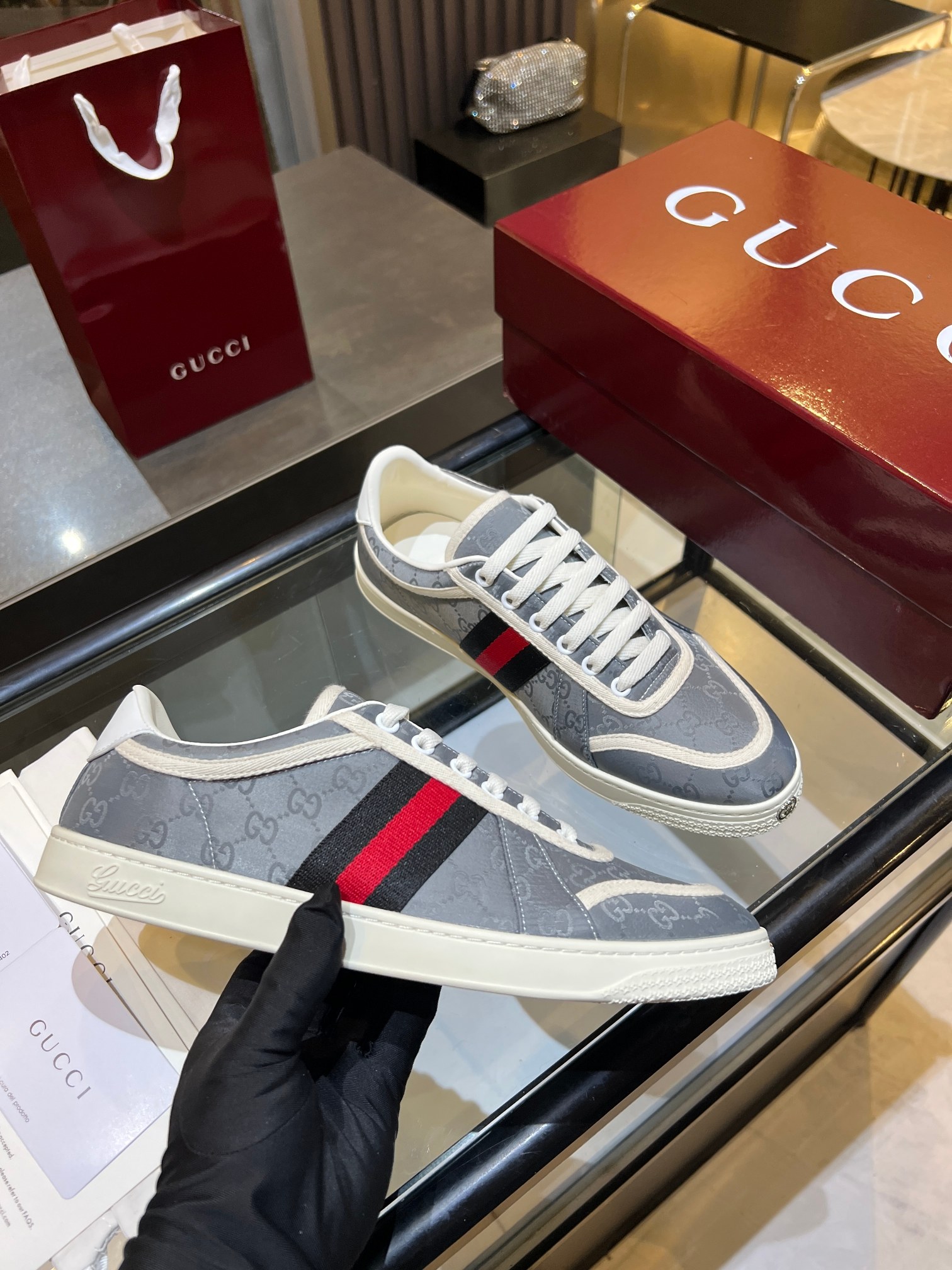 Cheap Gucci Tennis Shoes in 224606, $75 USD- [IB224606] - Replica Gucci Tennis Shoes