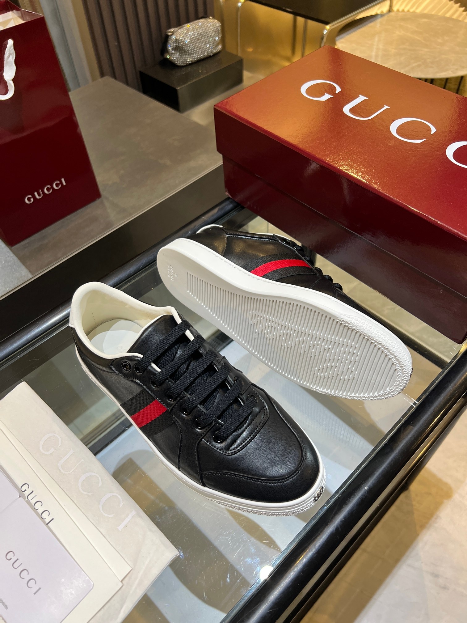 Cheap Gucci Tennis Shoes in 224608, $75 USD- [IB224608] - Replica Gucci Tennis Shoes