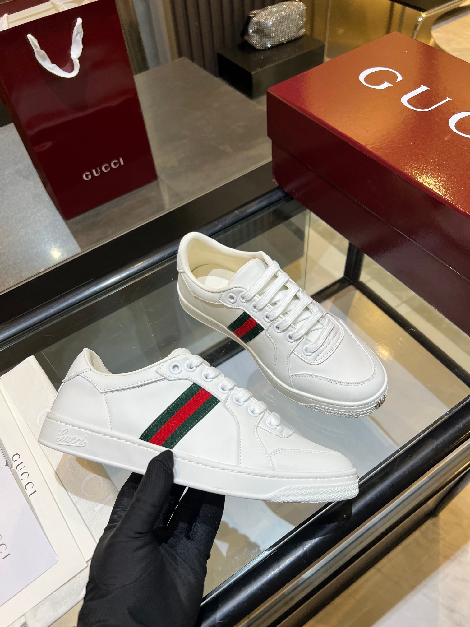 Cheap Gucci Tennis Shoes in 224611, $75 USD- [IB224611] - Replica Gucci Tennis Shoes