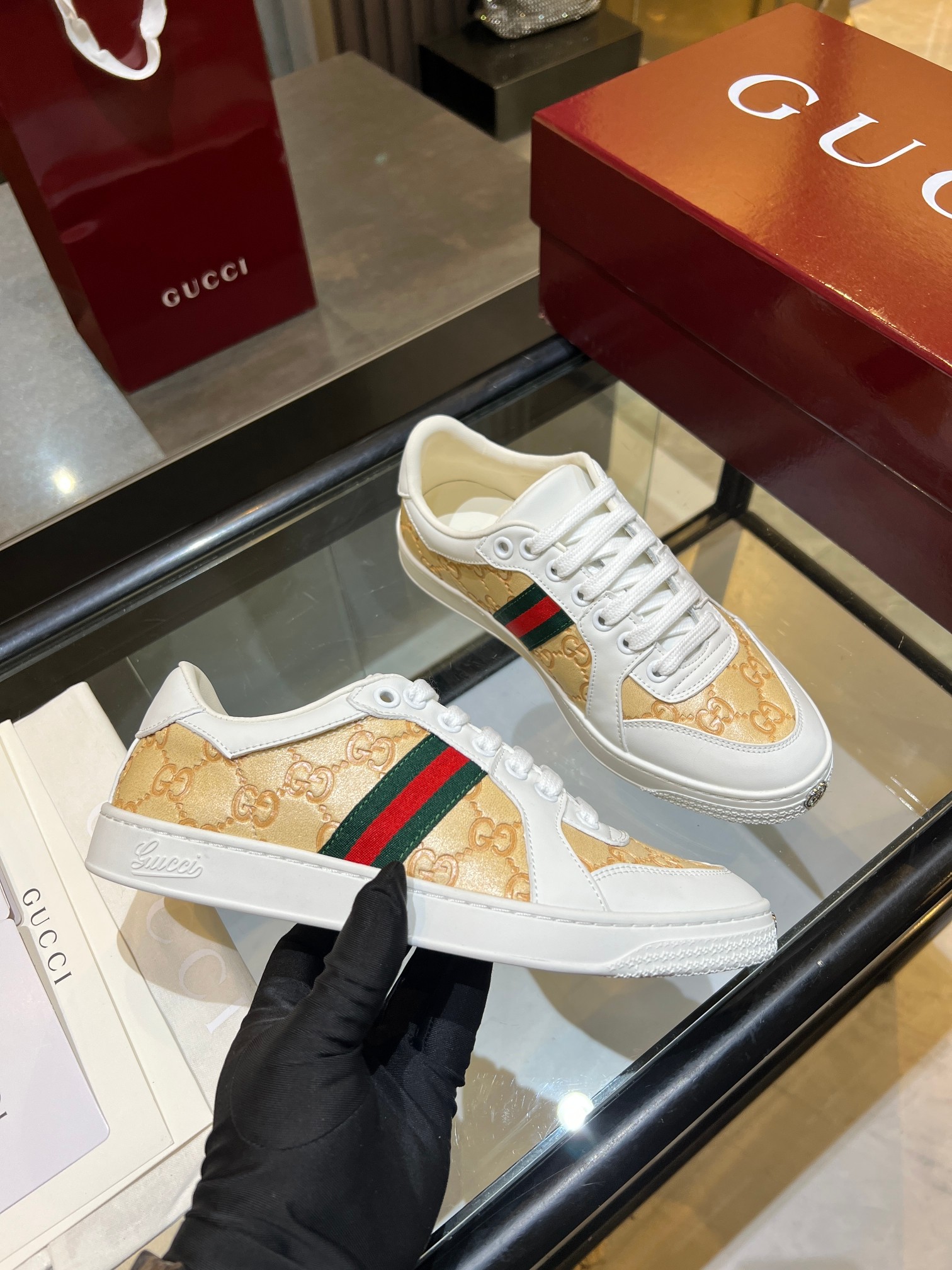 Cheap Gucci Tennis Shoes in 224612, $75 USD- [IB224612] - Replica Gucci Tennis Shoes