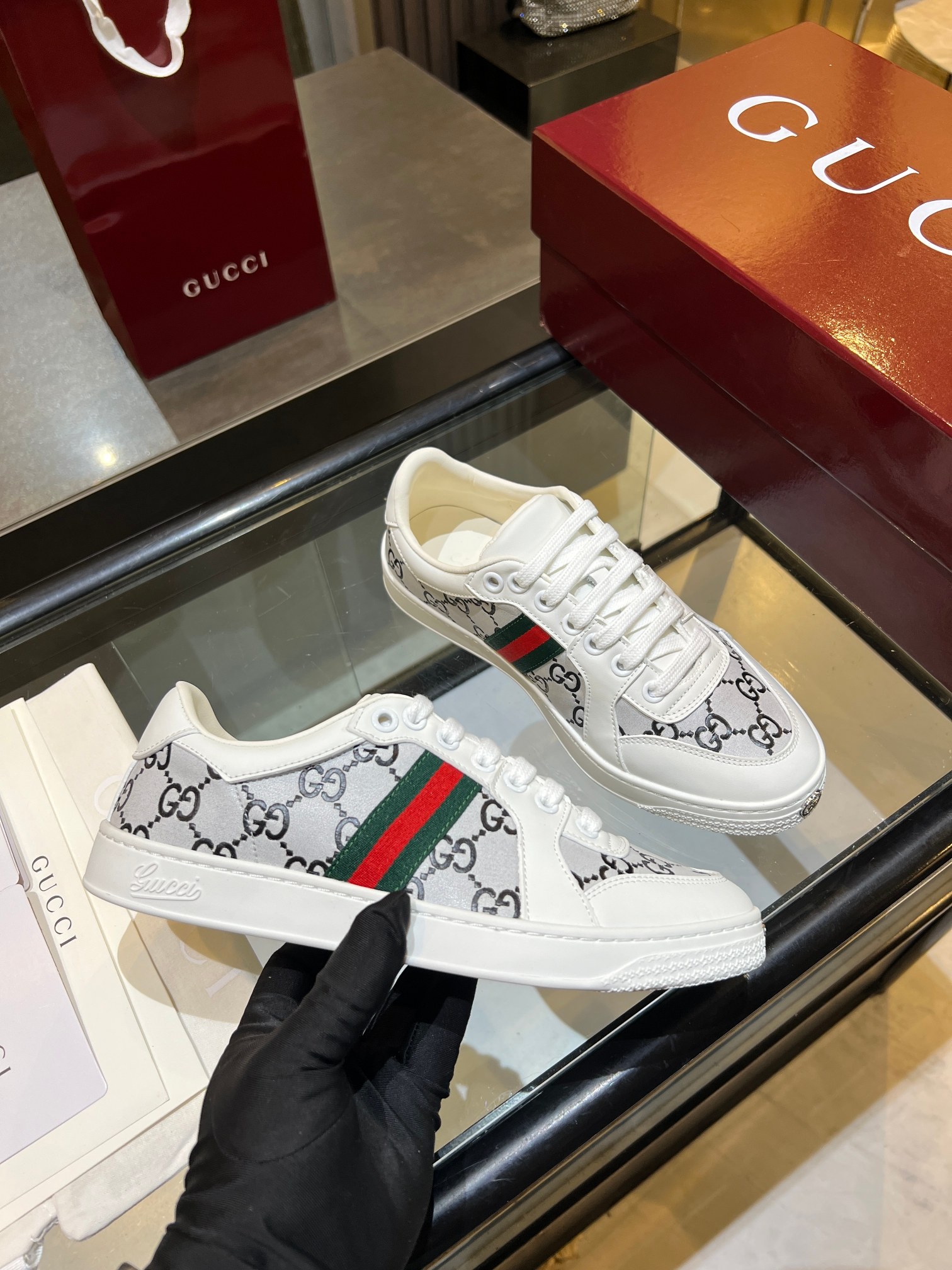 Cheap Gucci Tennis Shoes in 224613, $75 USD- [IB224613] - Replica Gucci Tennis Shoes