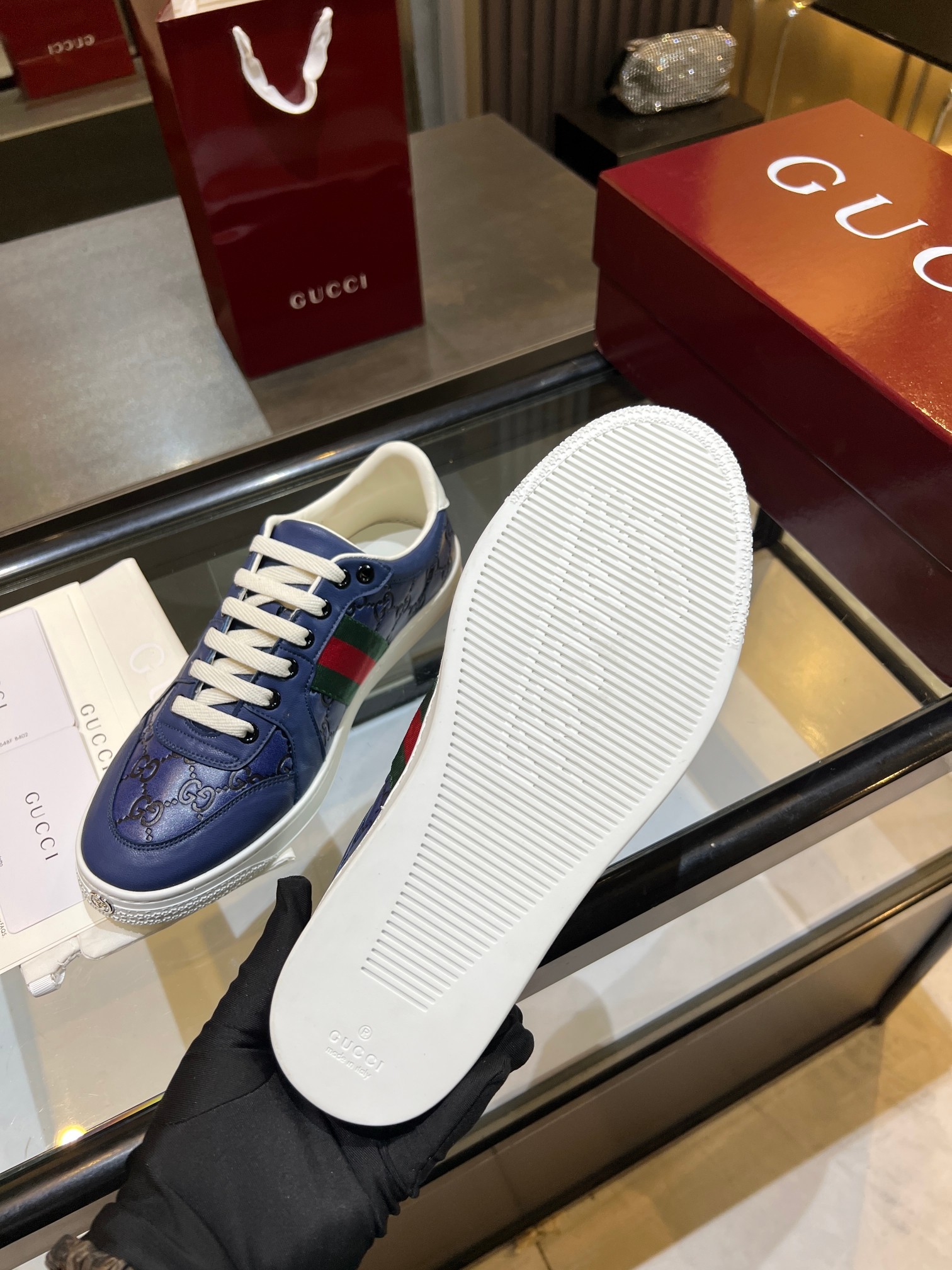 Cheap Gucci Tennis Shoes in 224615, $75 USD- [IB224615] - Replica Gucci Tennis Shoes
